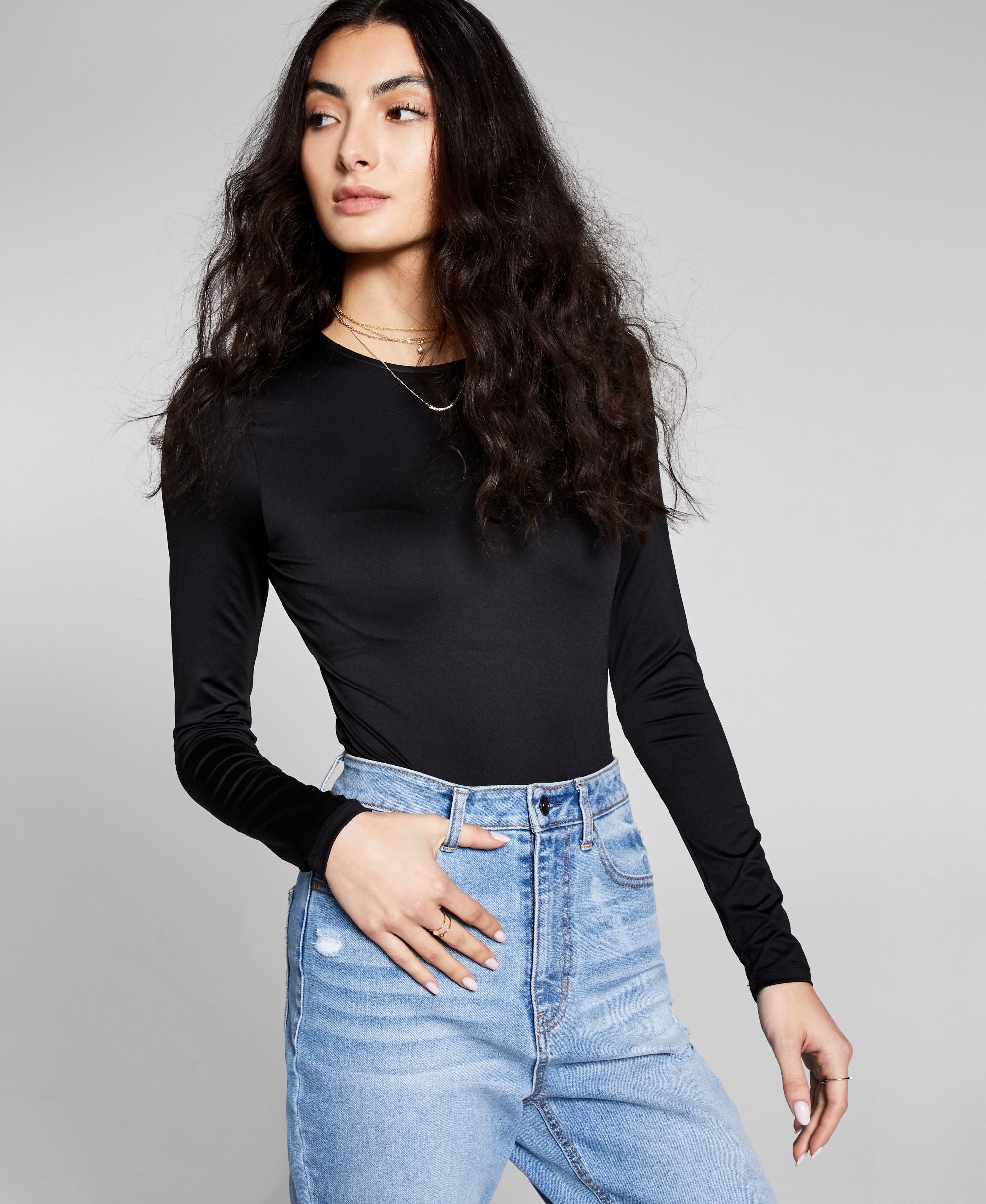 Women's Long Sleeve Crewneck Bodysuit