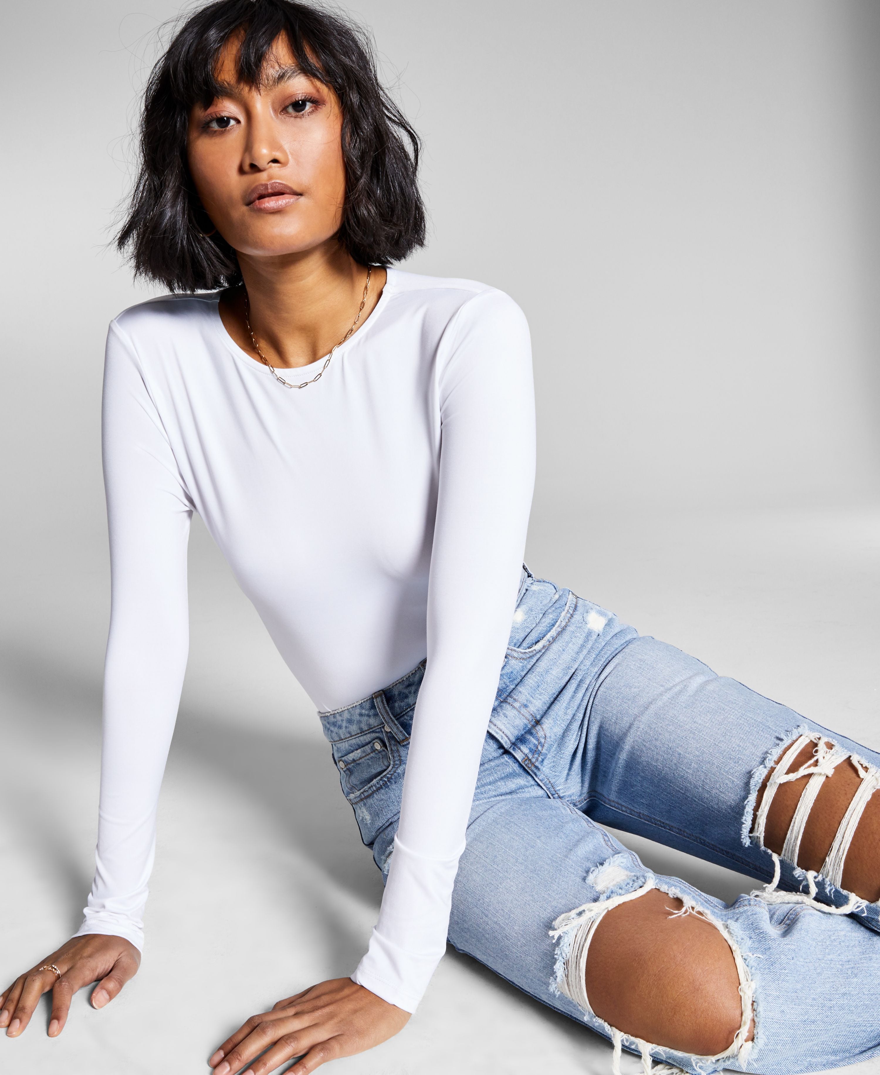 Women's Long Sleeve Crewneck Bodysuit