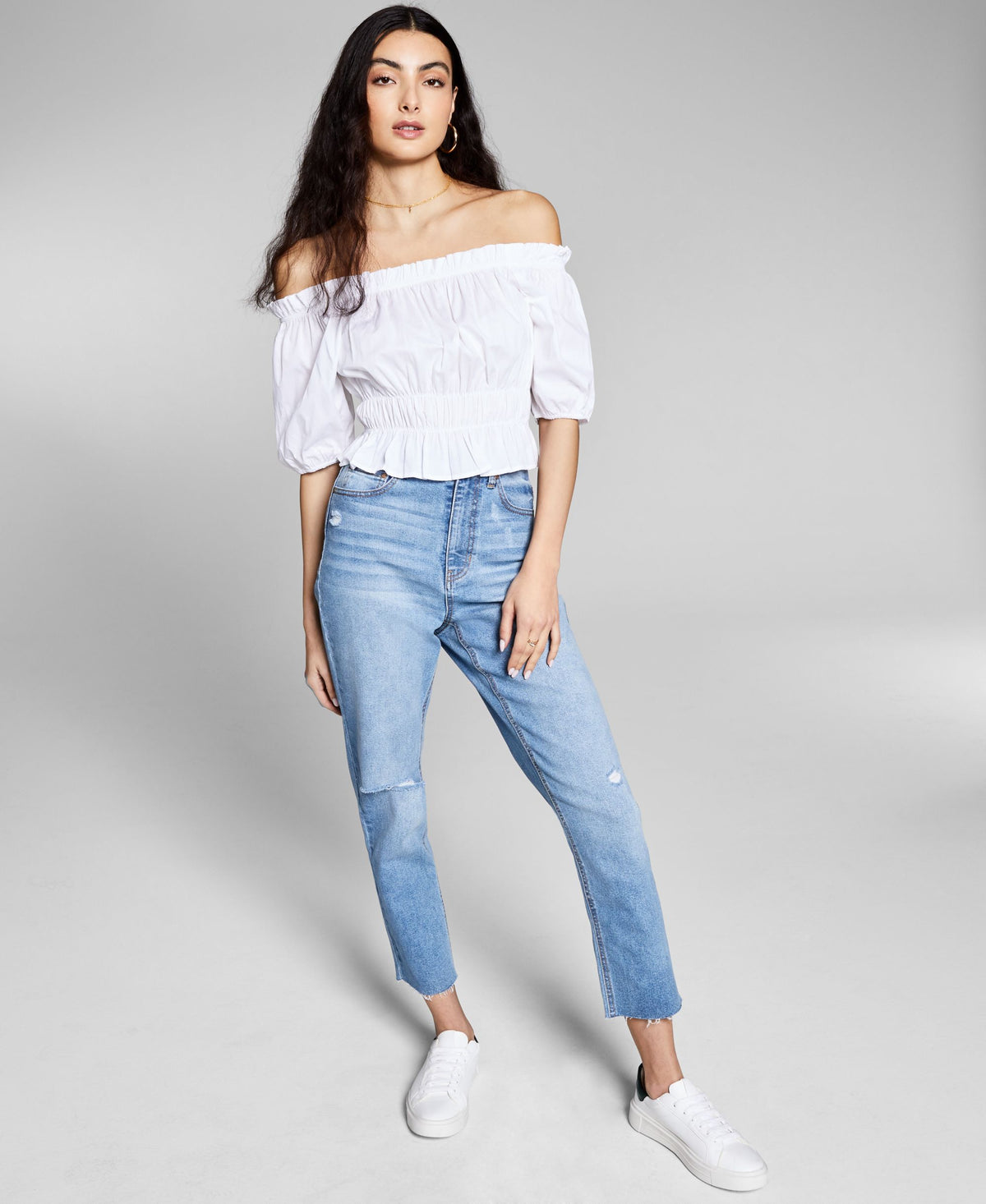 Now This Womens Cotton Off The Shoulder Top