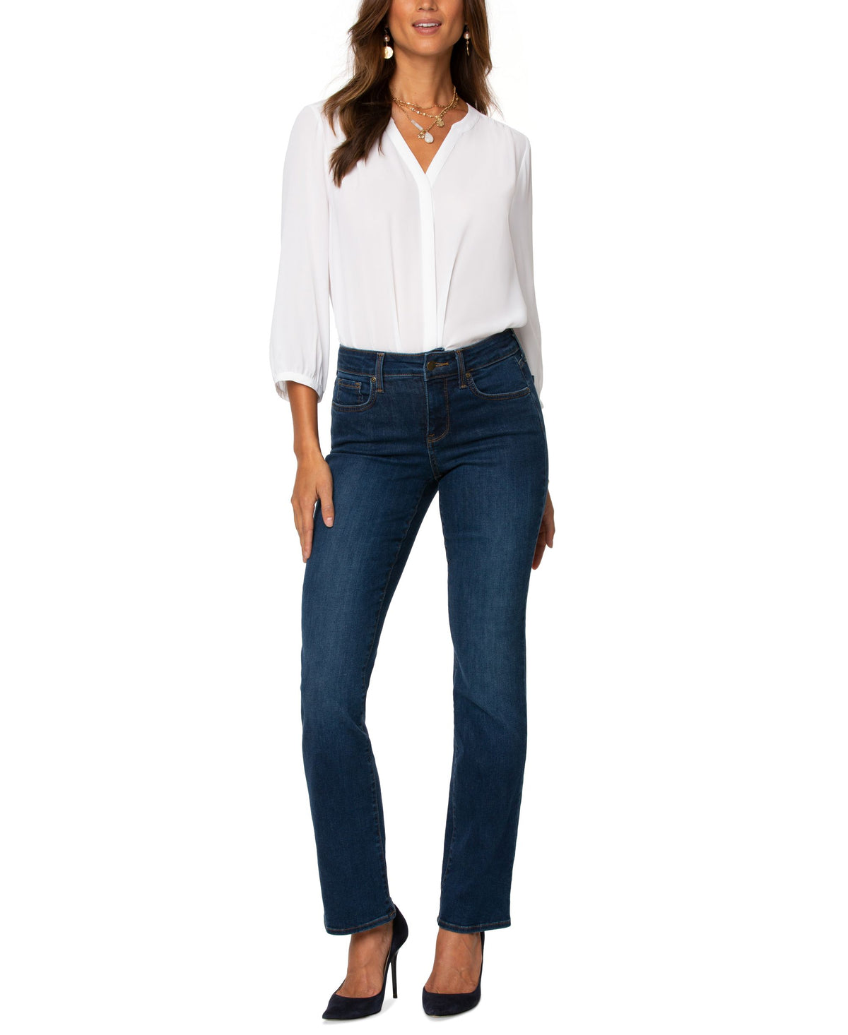 Nydj Marilyn Tummy Control Straight Leg Jeans