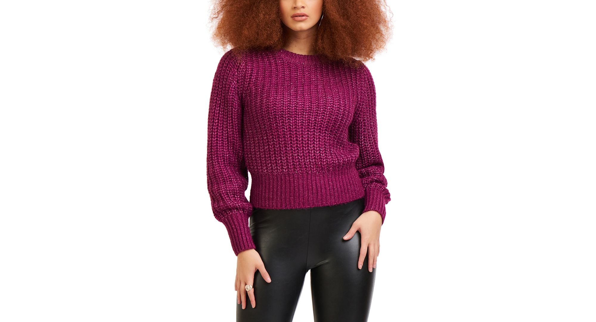 Black Tape Open Stitch Sweater