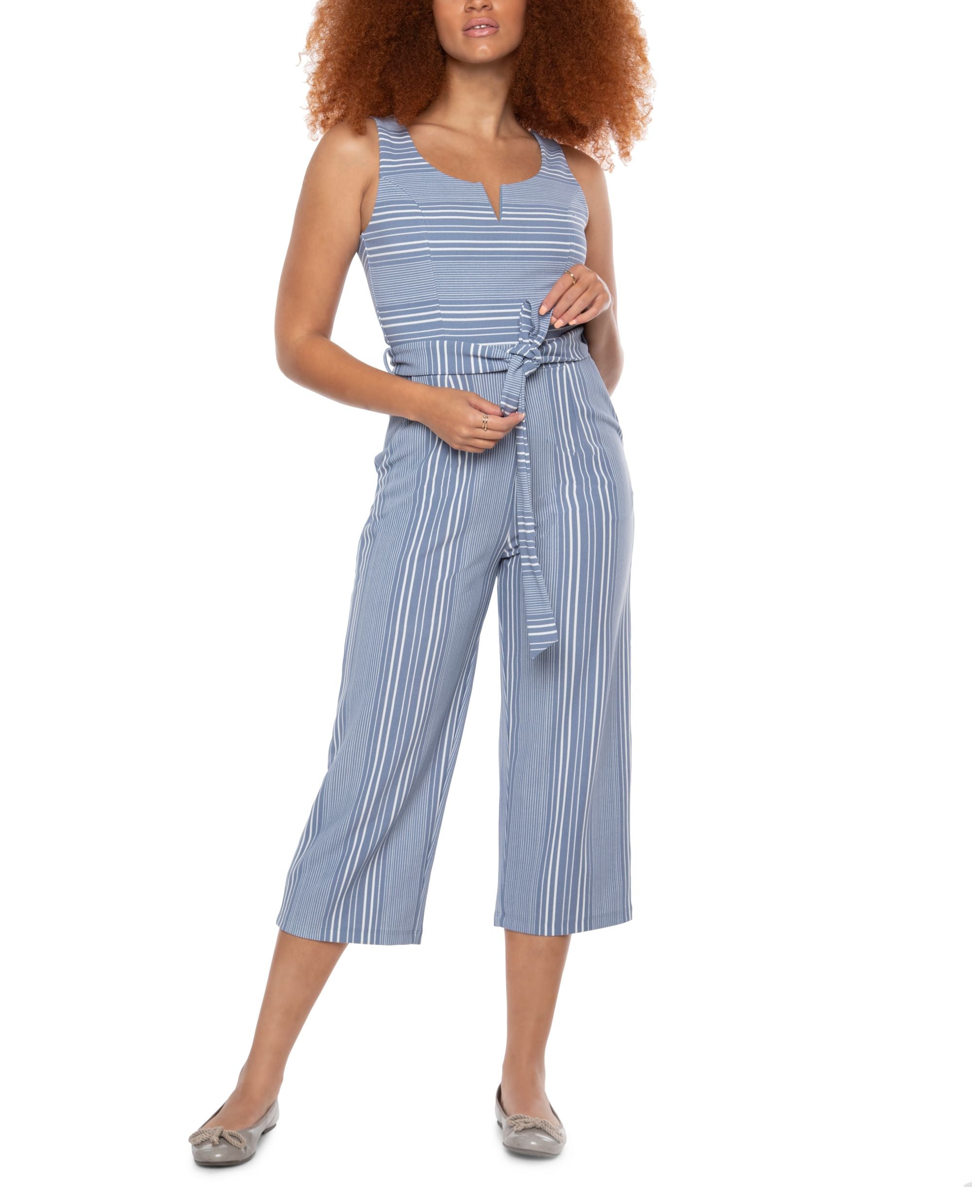 Belted Cropped Jumpsuit