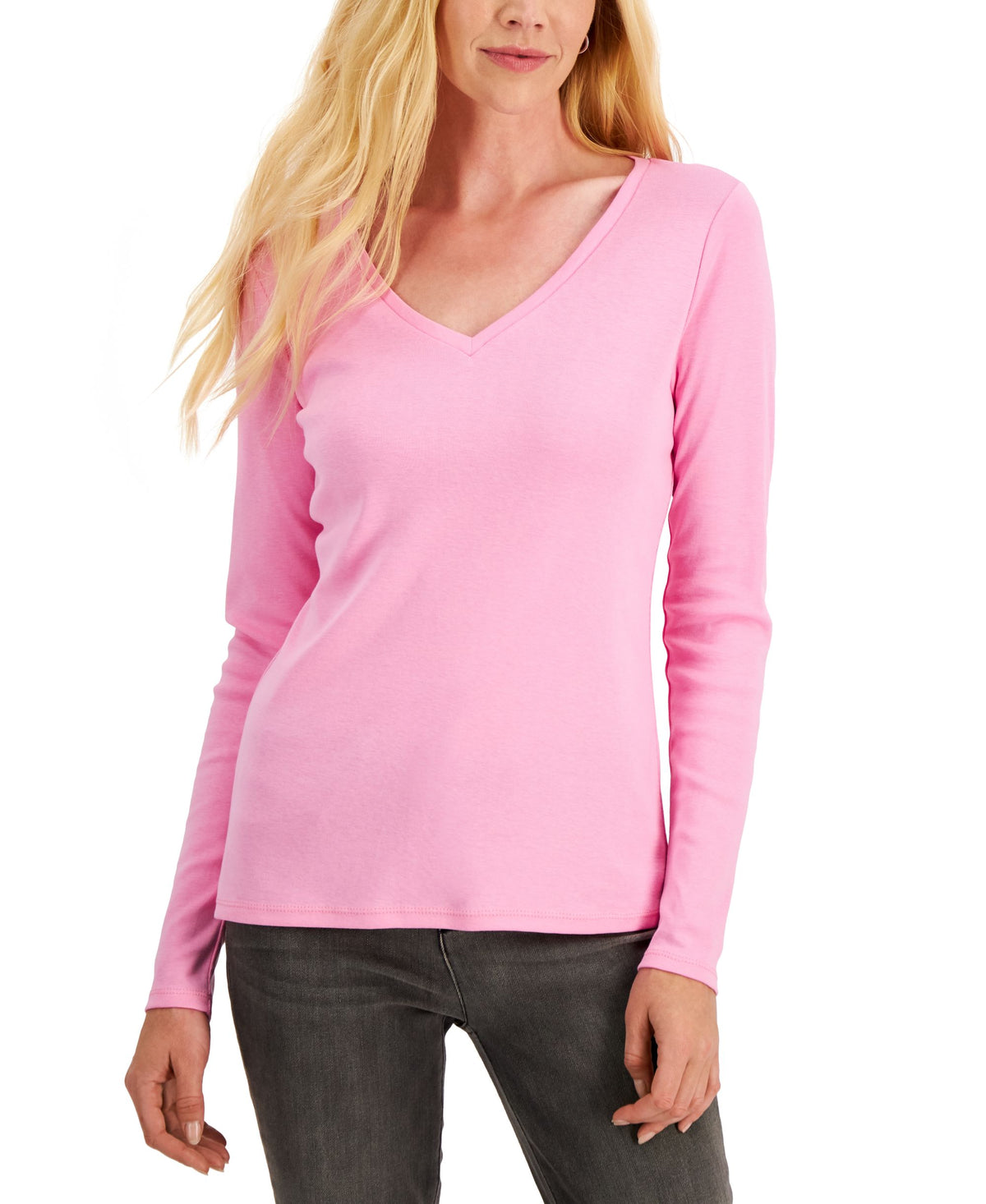 Charter Club Petite V Neck Top