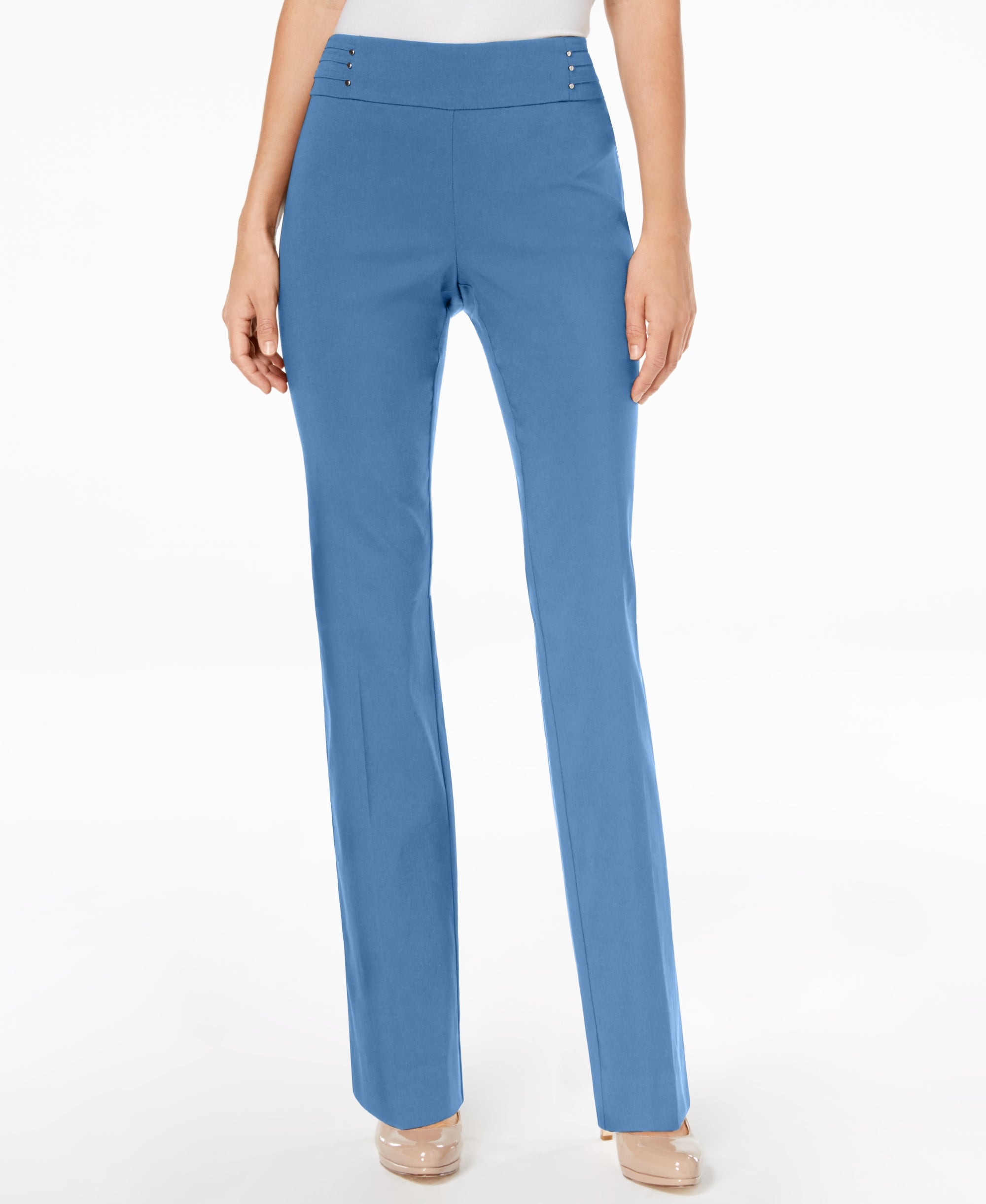 Women's Studded Pull-On Tummy Control Pants, Regular and Short Lengths
