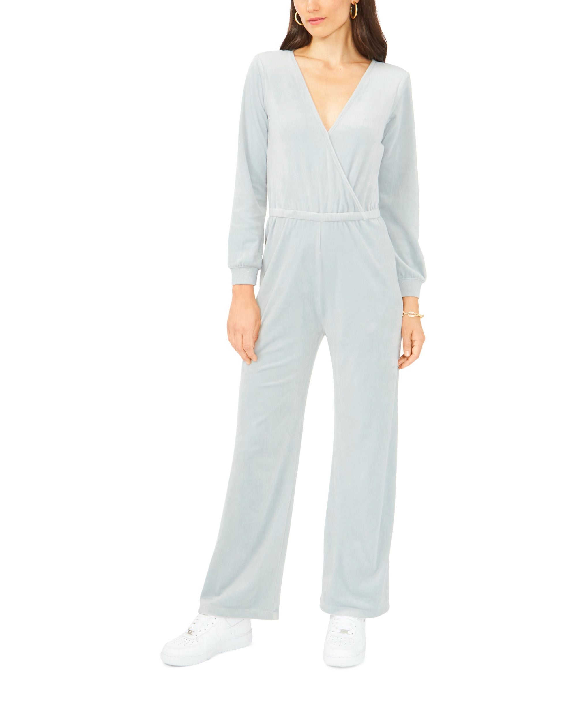 1.State Long Sleeve Cross Front Jumpsuit