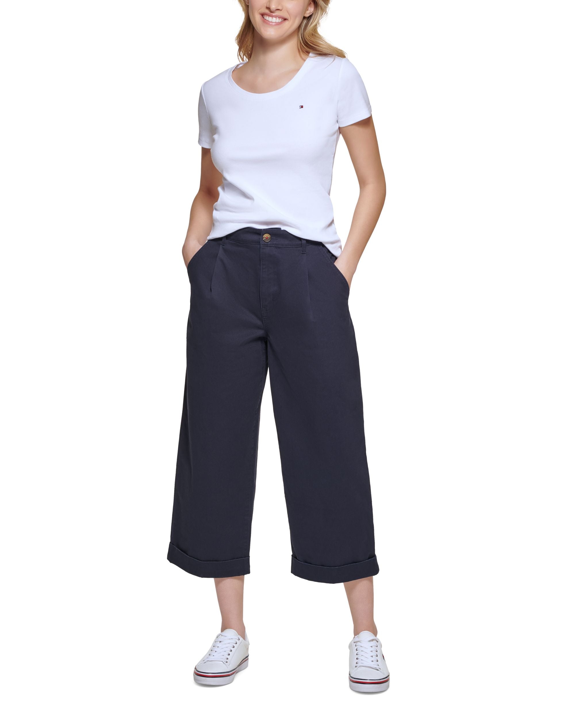 Tommy Hilfiger Wide Leg Chino Pants