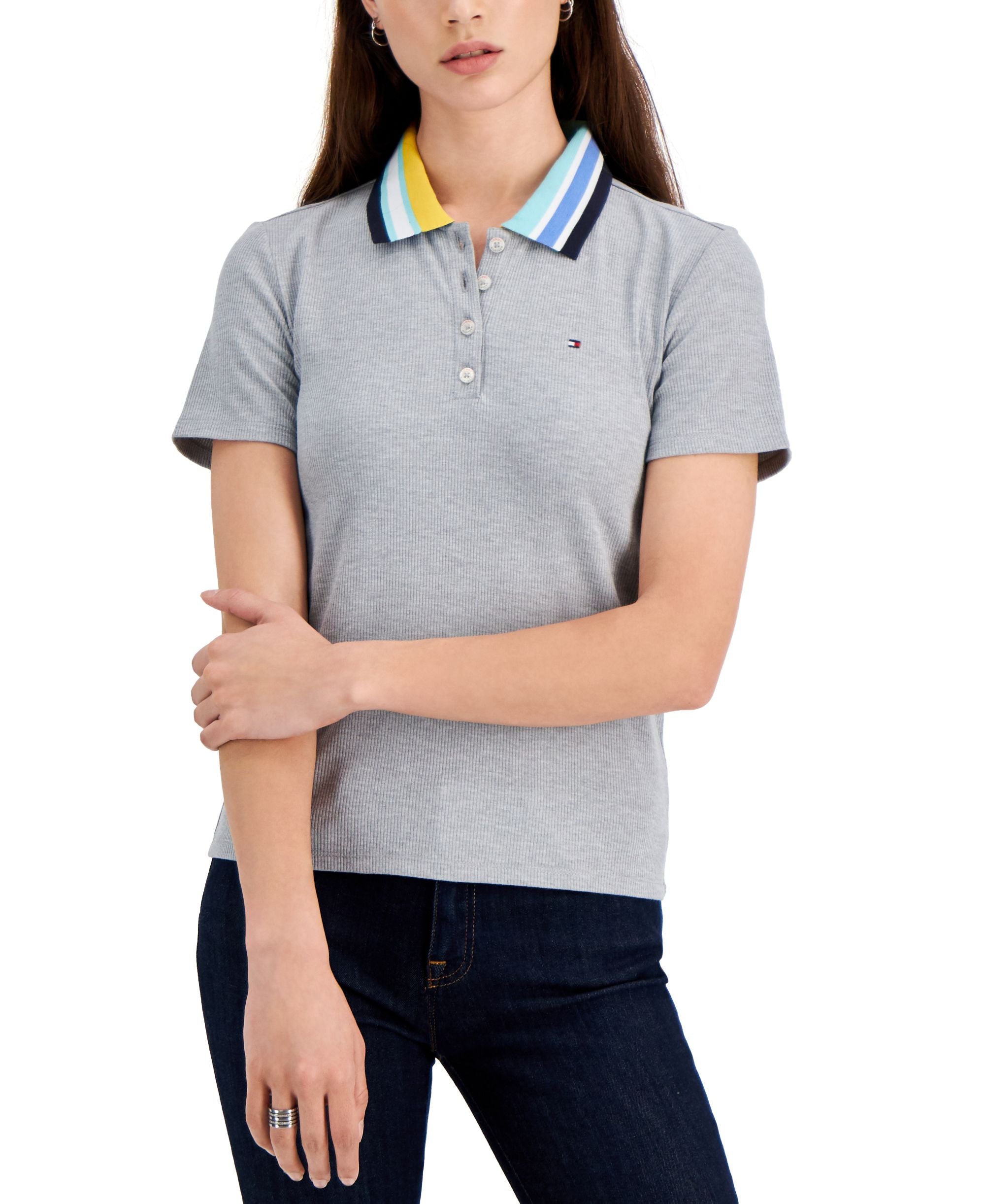 Tommy Hilfiger Striped Collar Polo