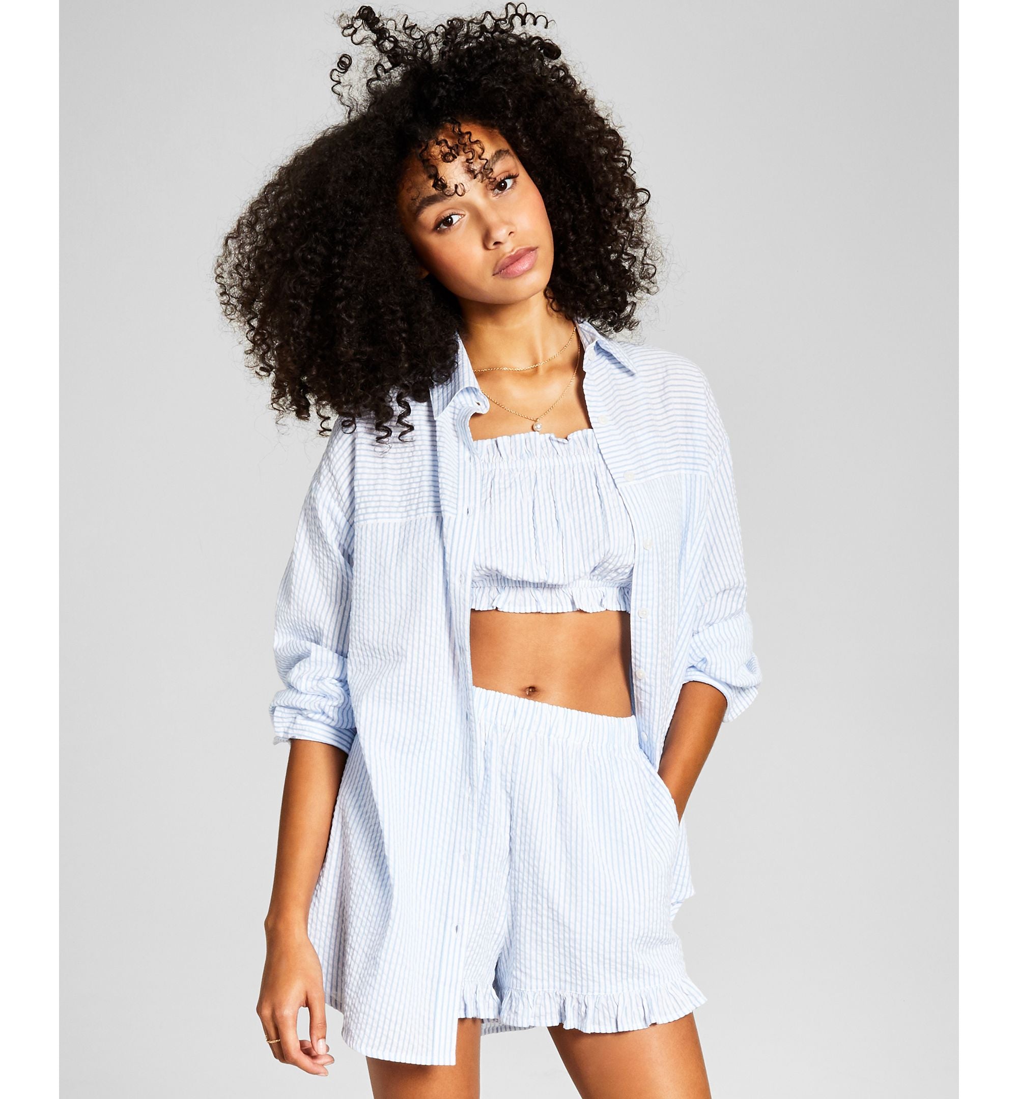 Now This Womens Cotton Oversized Shirt