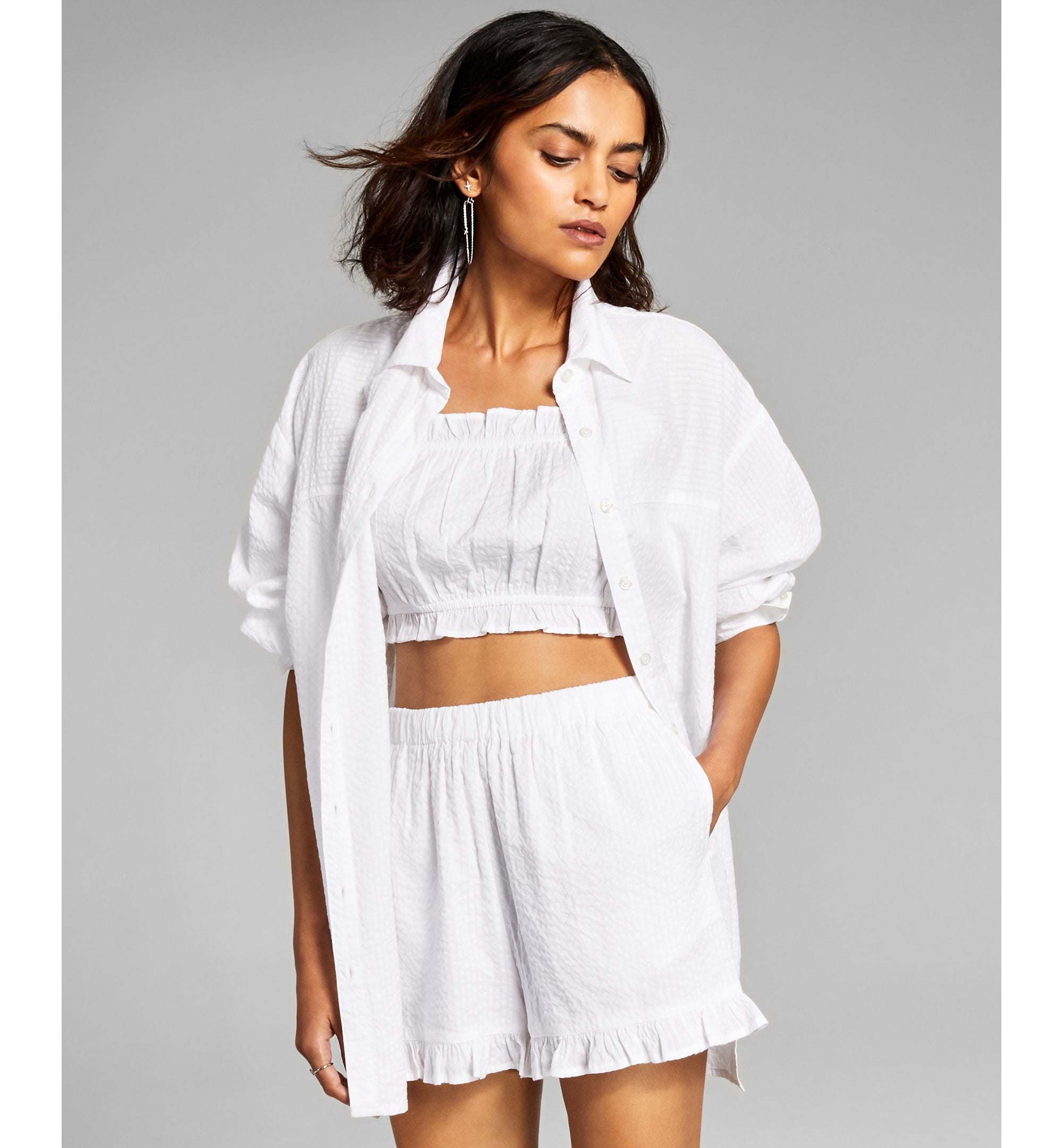 Now This Womens Cotton Oversized Shirt