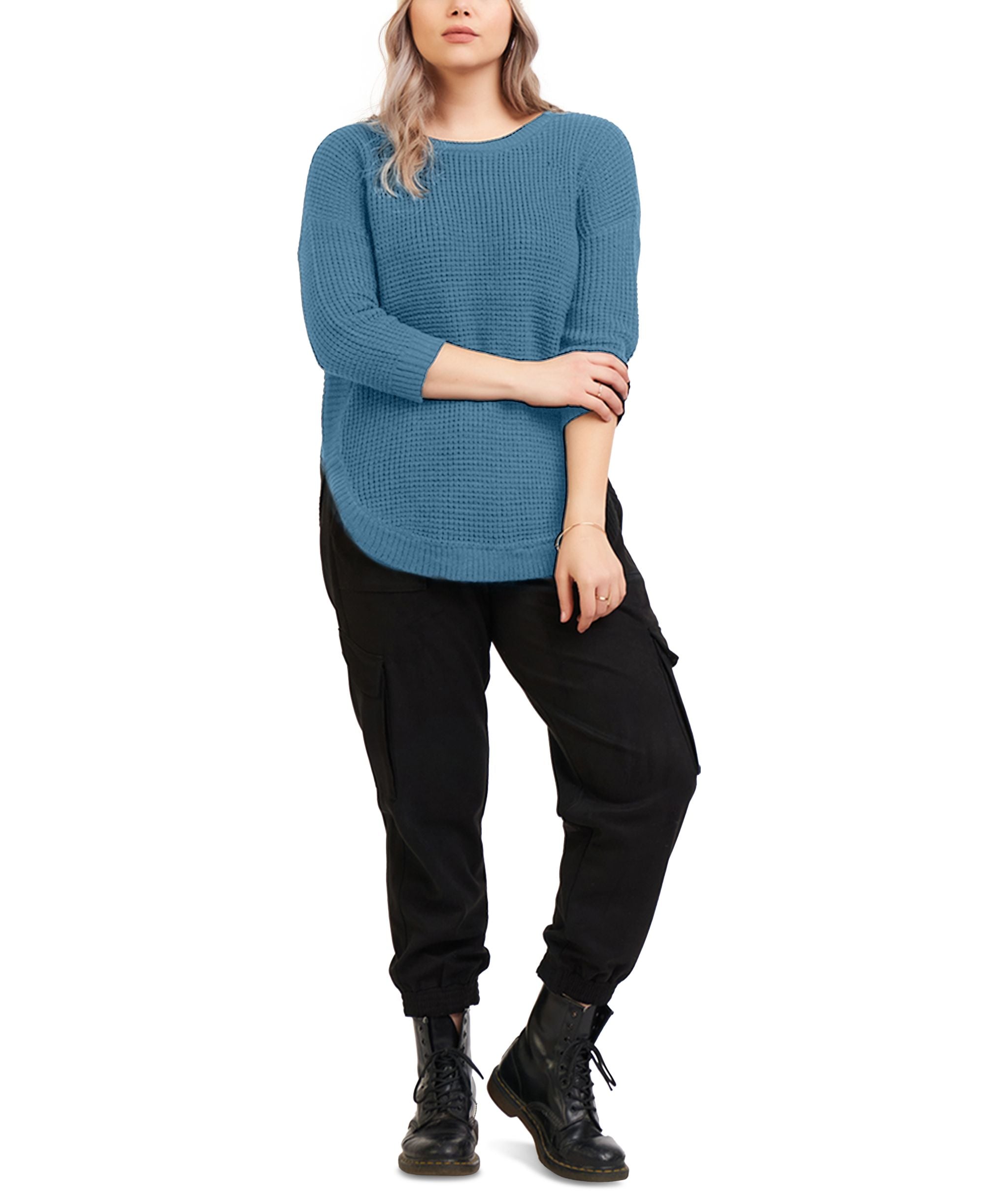 Plus Size Textured Sweater