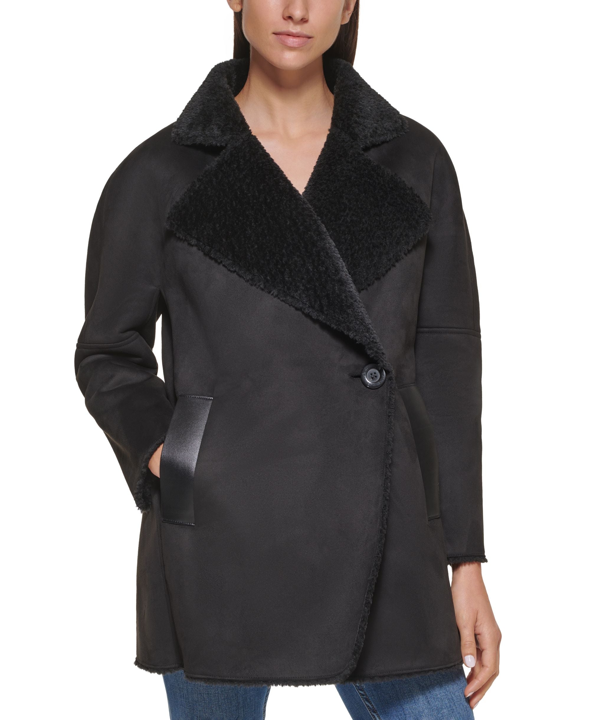 Calvin Klein Faux Shearling Coat