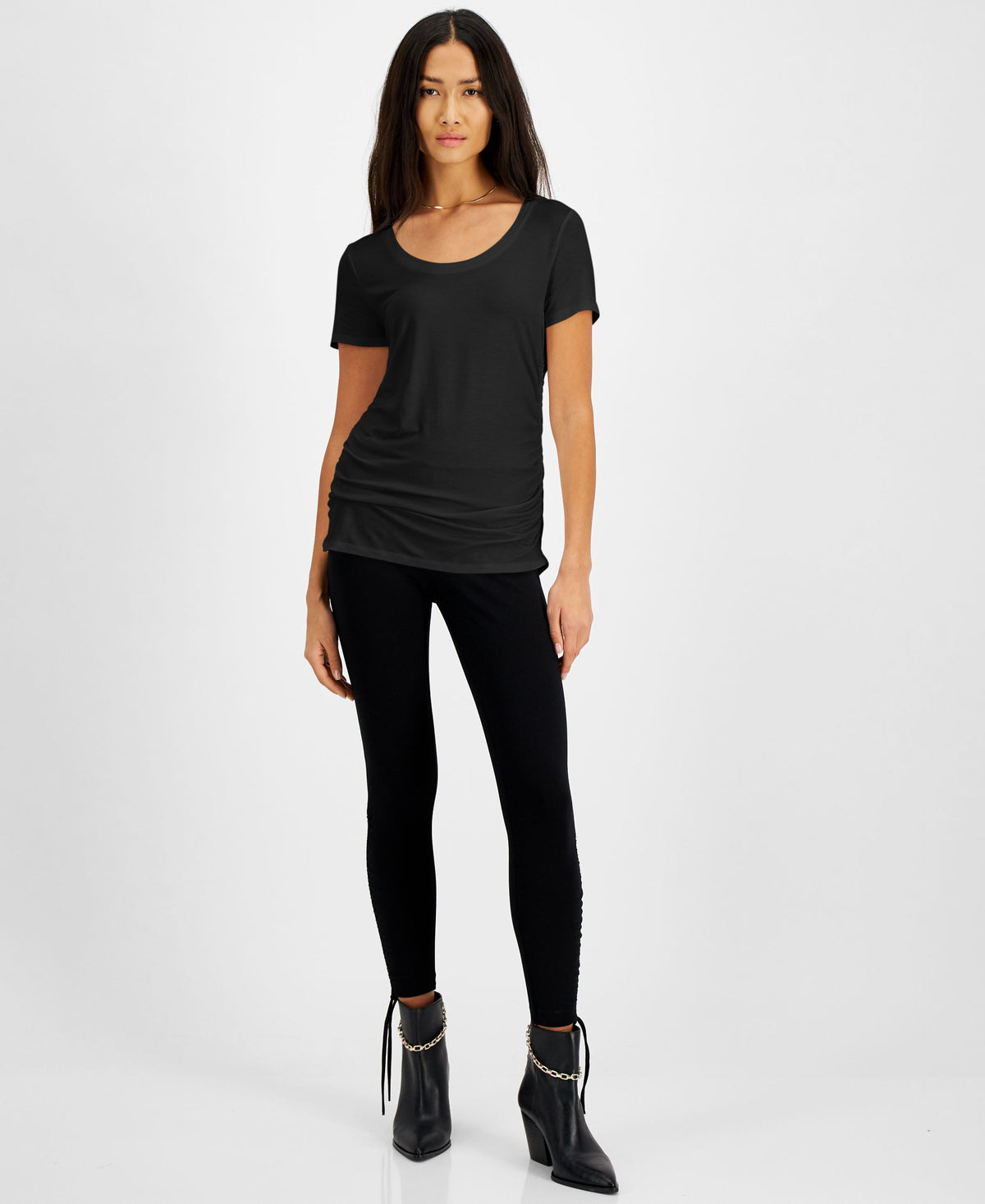 INC International Concepts Ruched T-Shirt