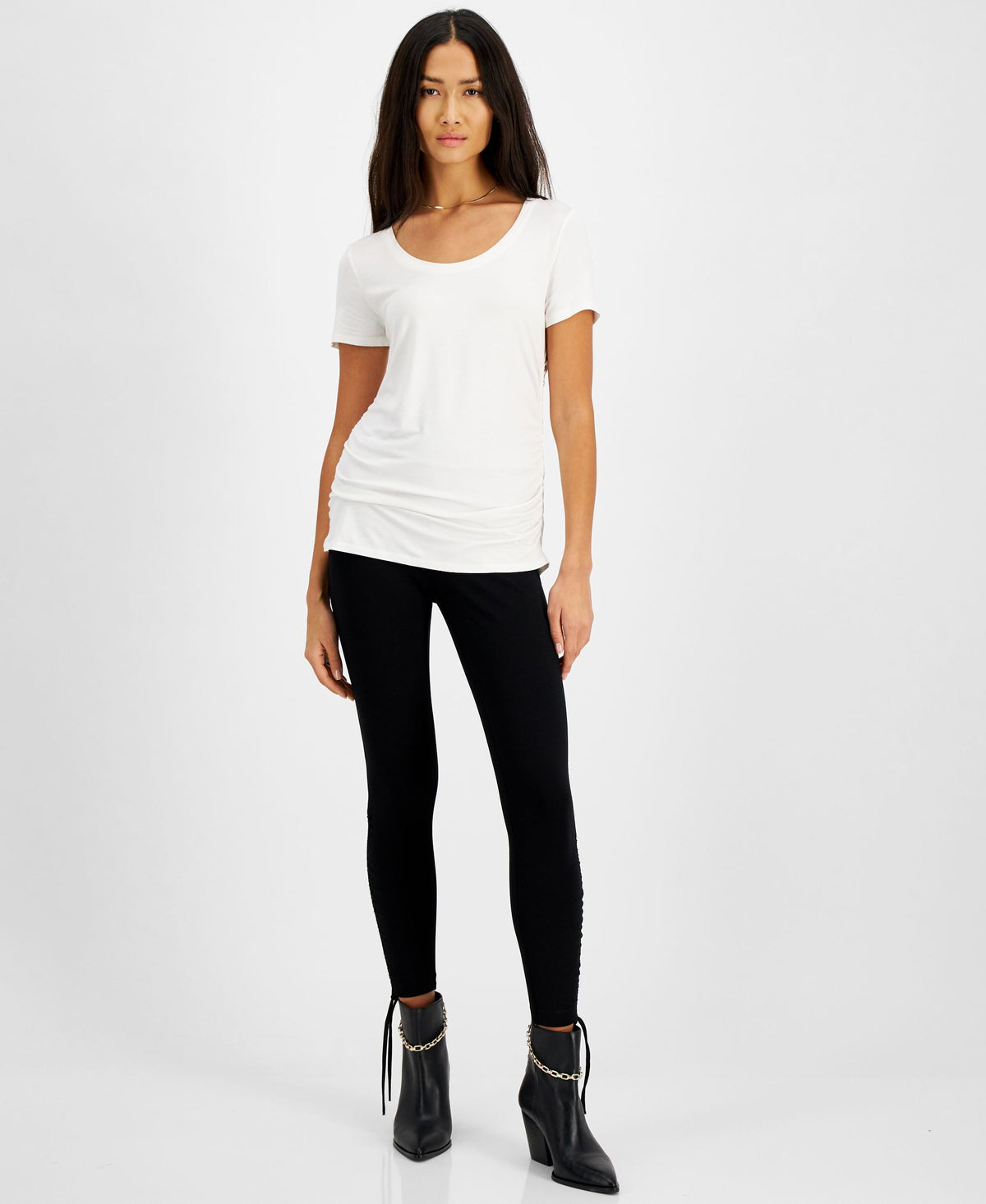 INC International Concepts Ruched T-Shirt