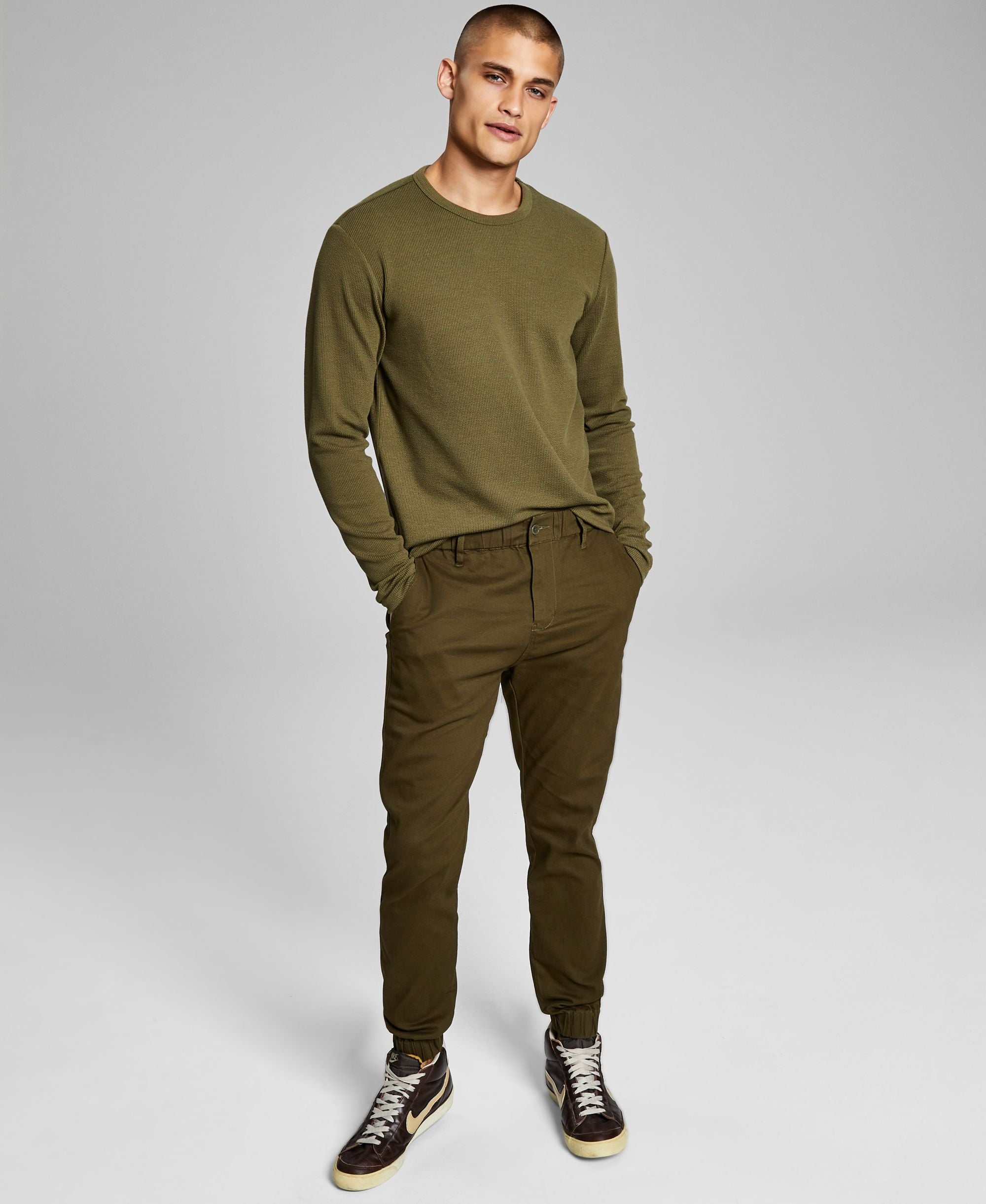 And Now This Men's Button-Front Jogger Pants