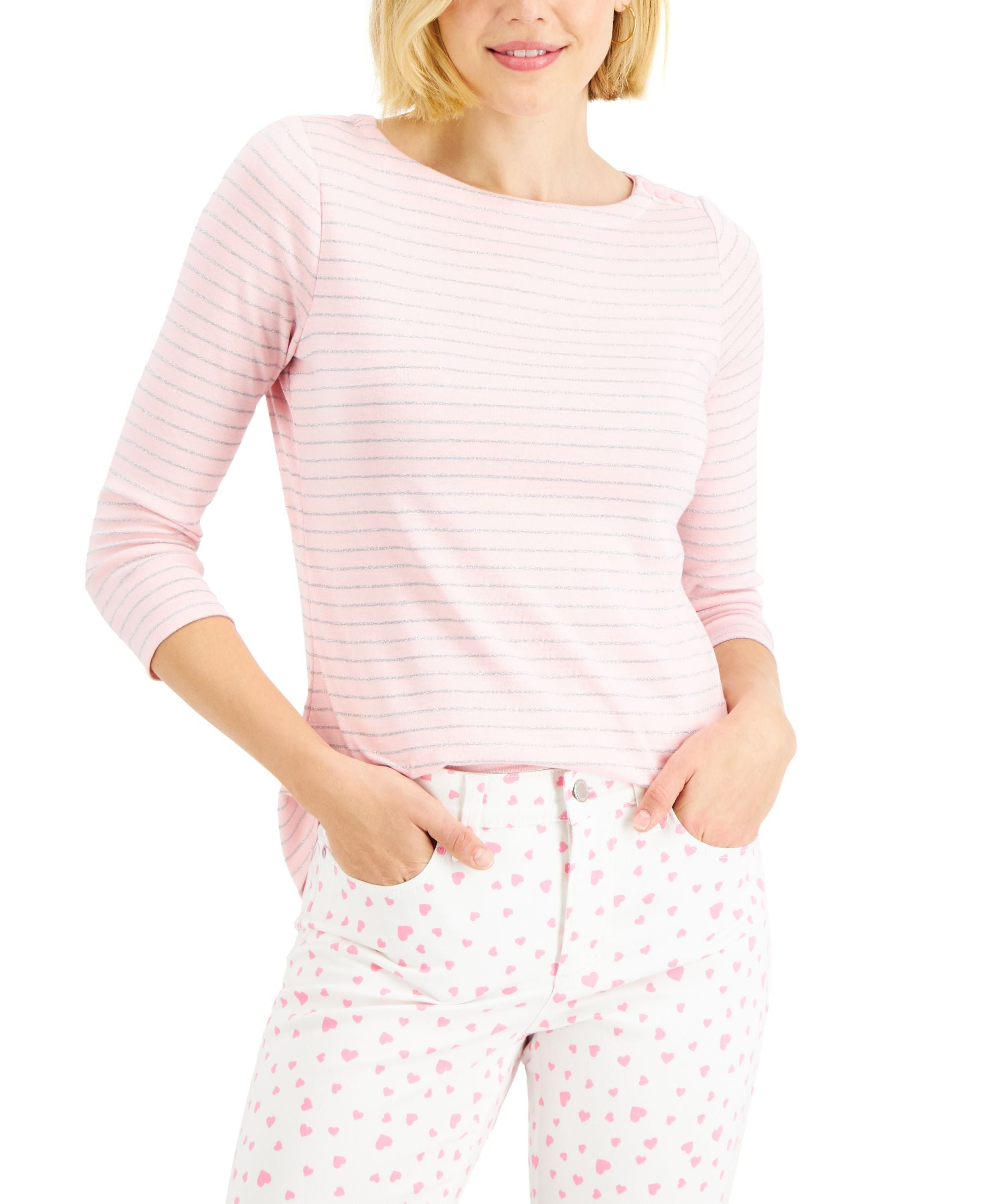 Charter Club Striped Supima Cotton Top