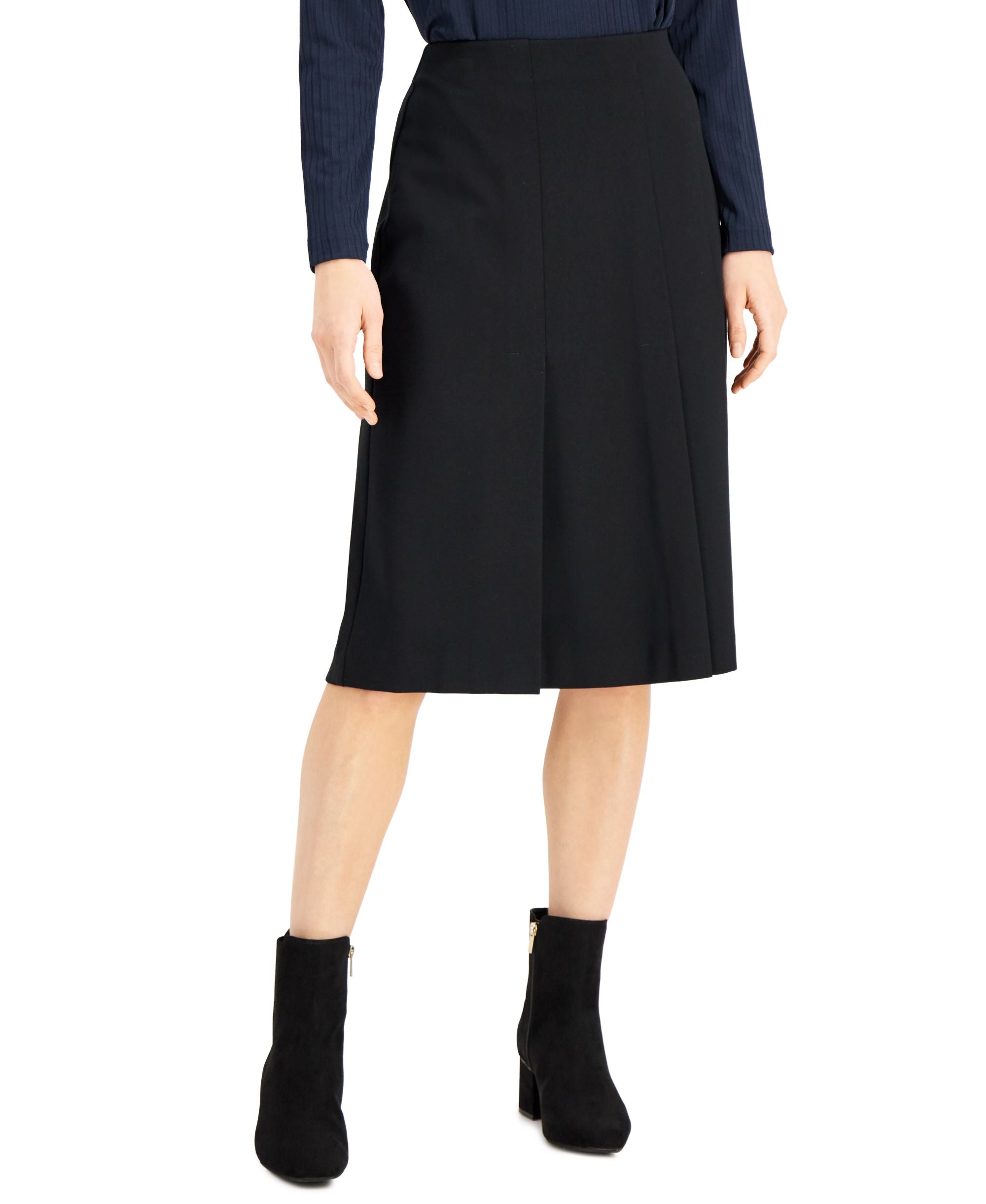 Alfani Pleated Pull On A Line Skirt