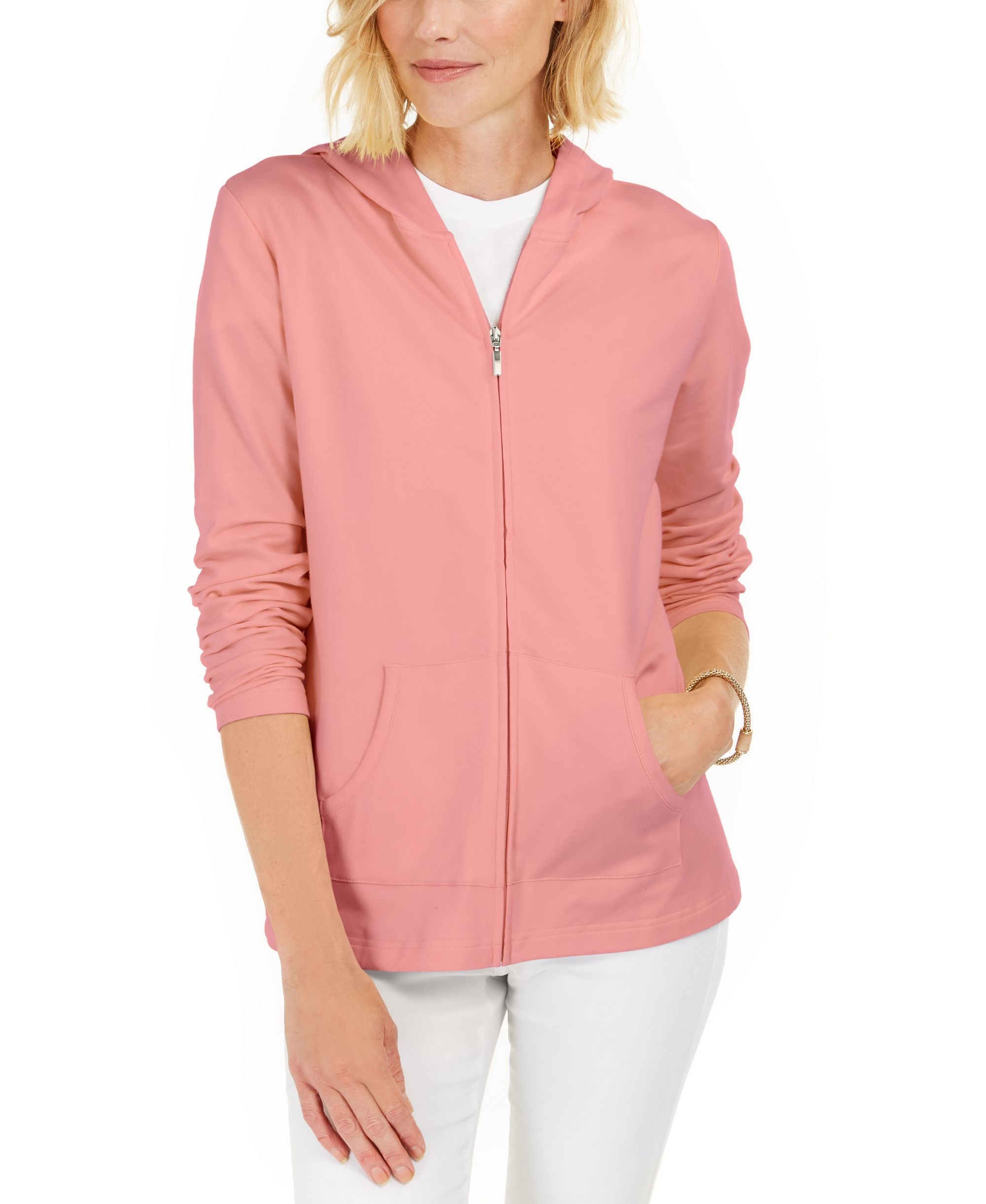 Long Sleeve Zip-Front Hoodie