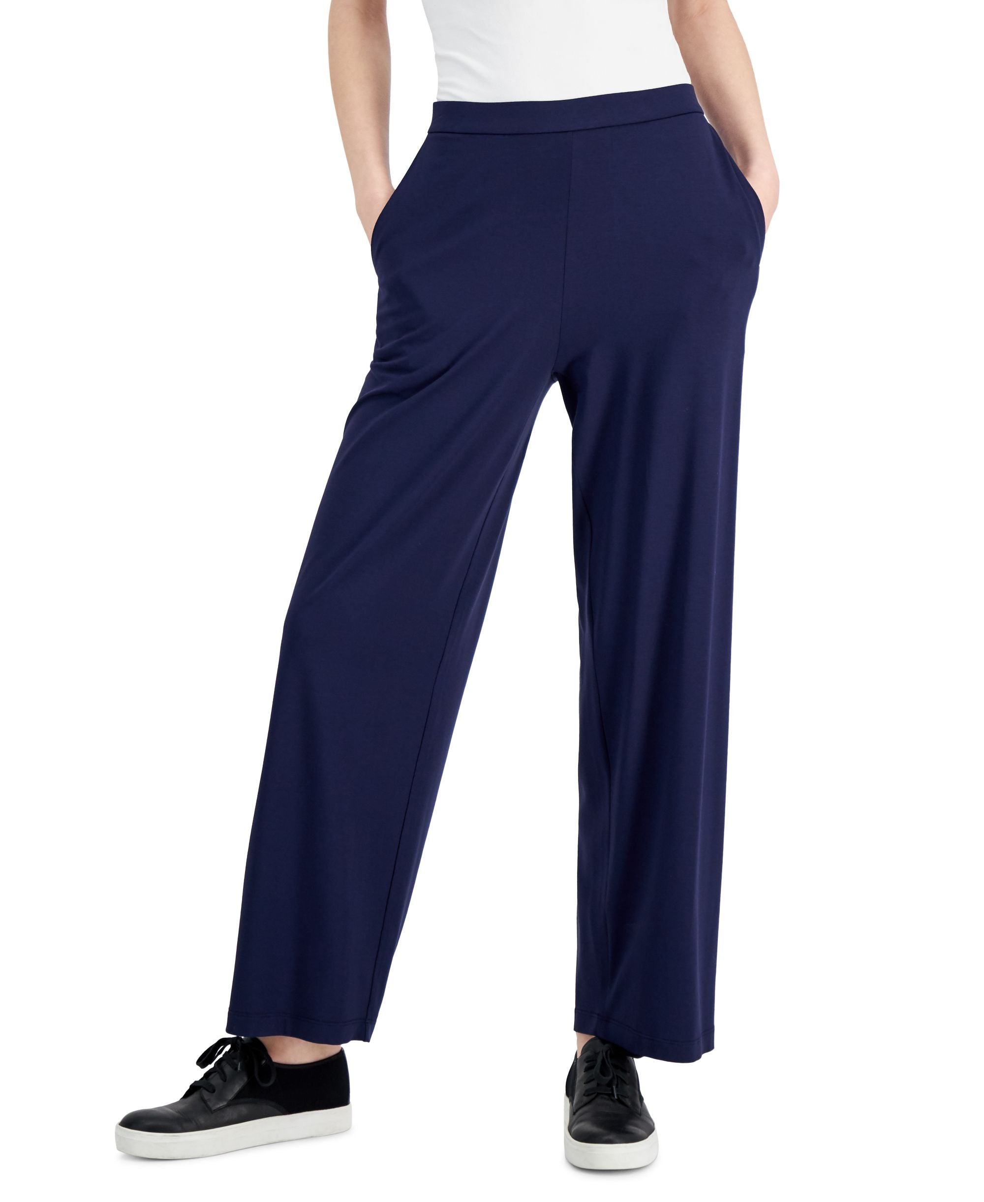 Eileen Fisher Pull On Straight Leg Pants