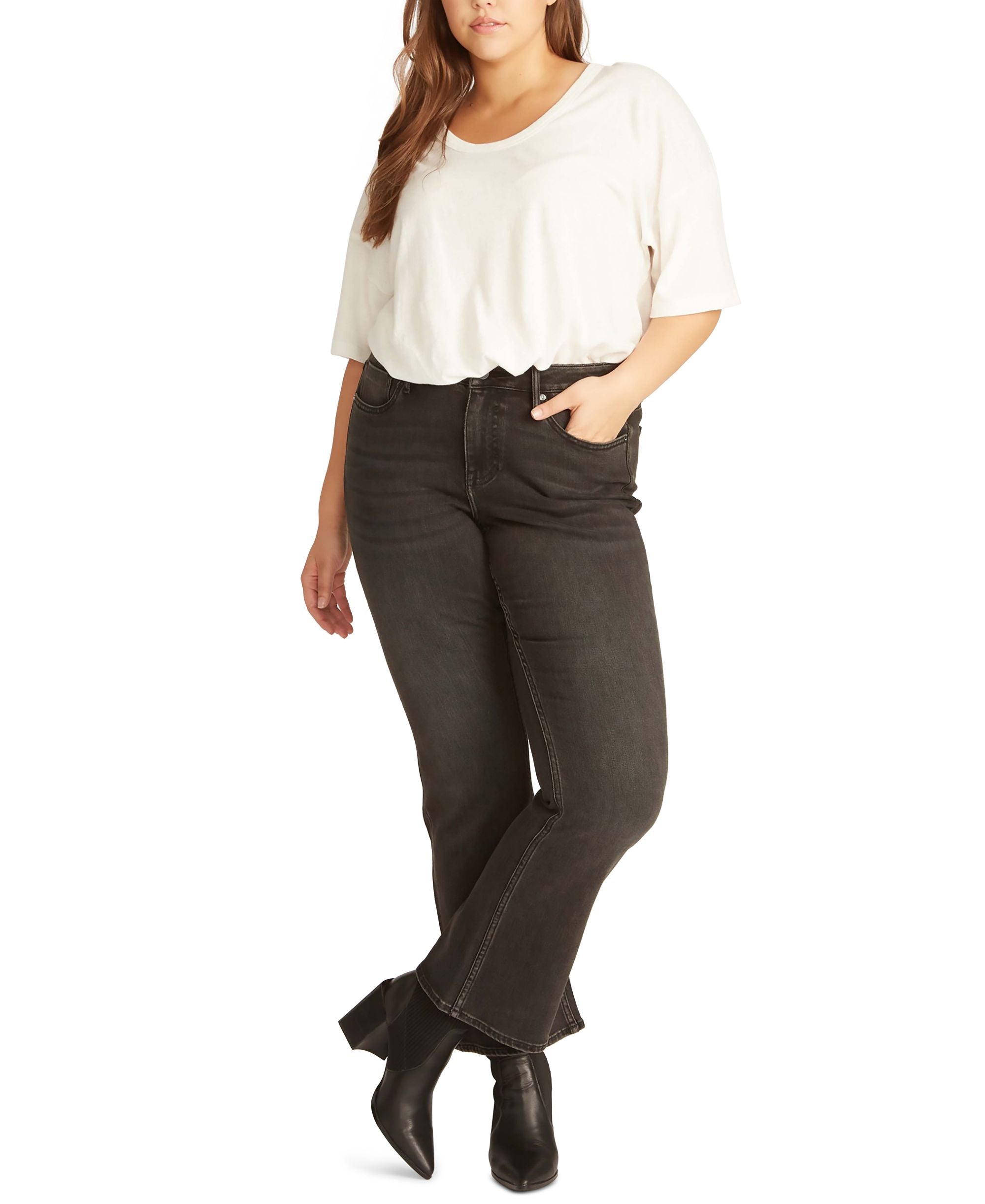 Vigoss Trendy Plus Size Jagger Mid Rise Bootcut Jeans