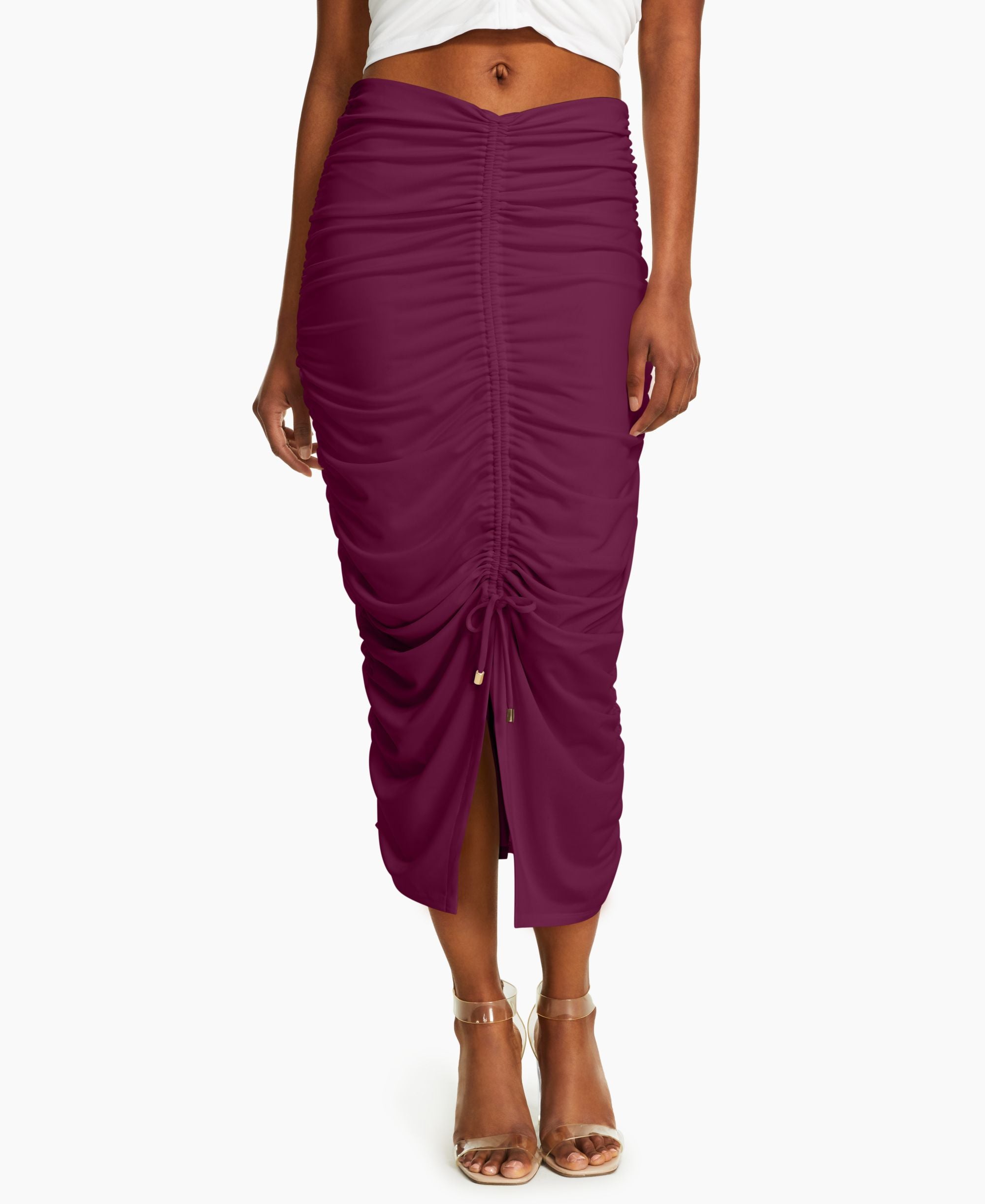 Inc International Concepts Ruched Midi Skirt