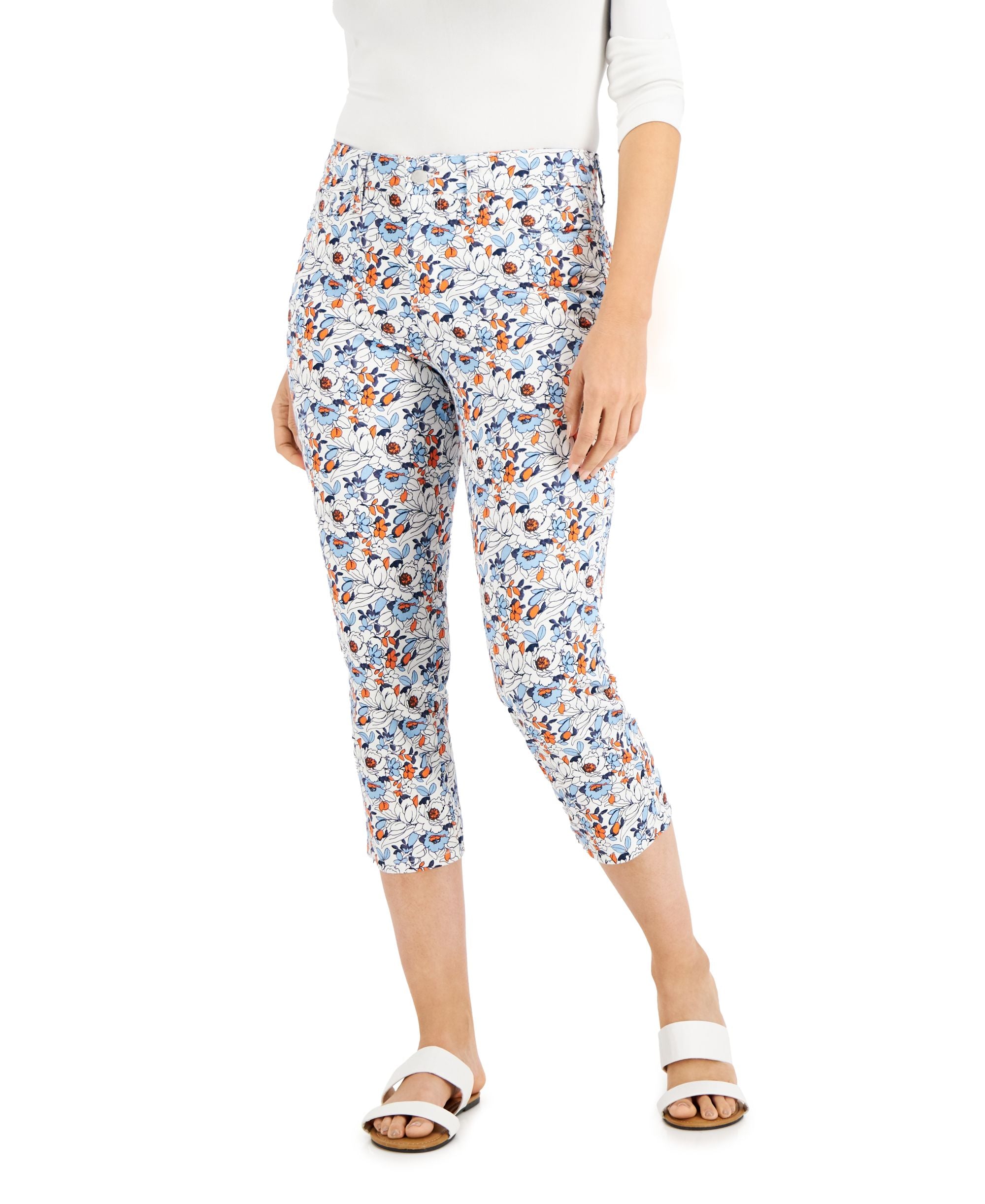 Charter Club Printed Capri Jeans