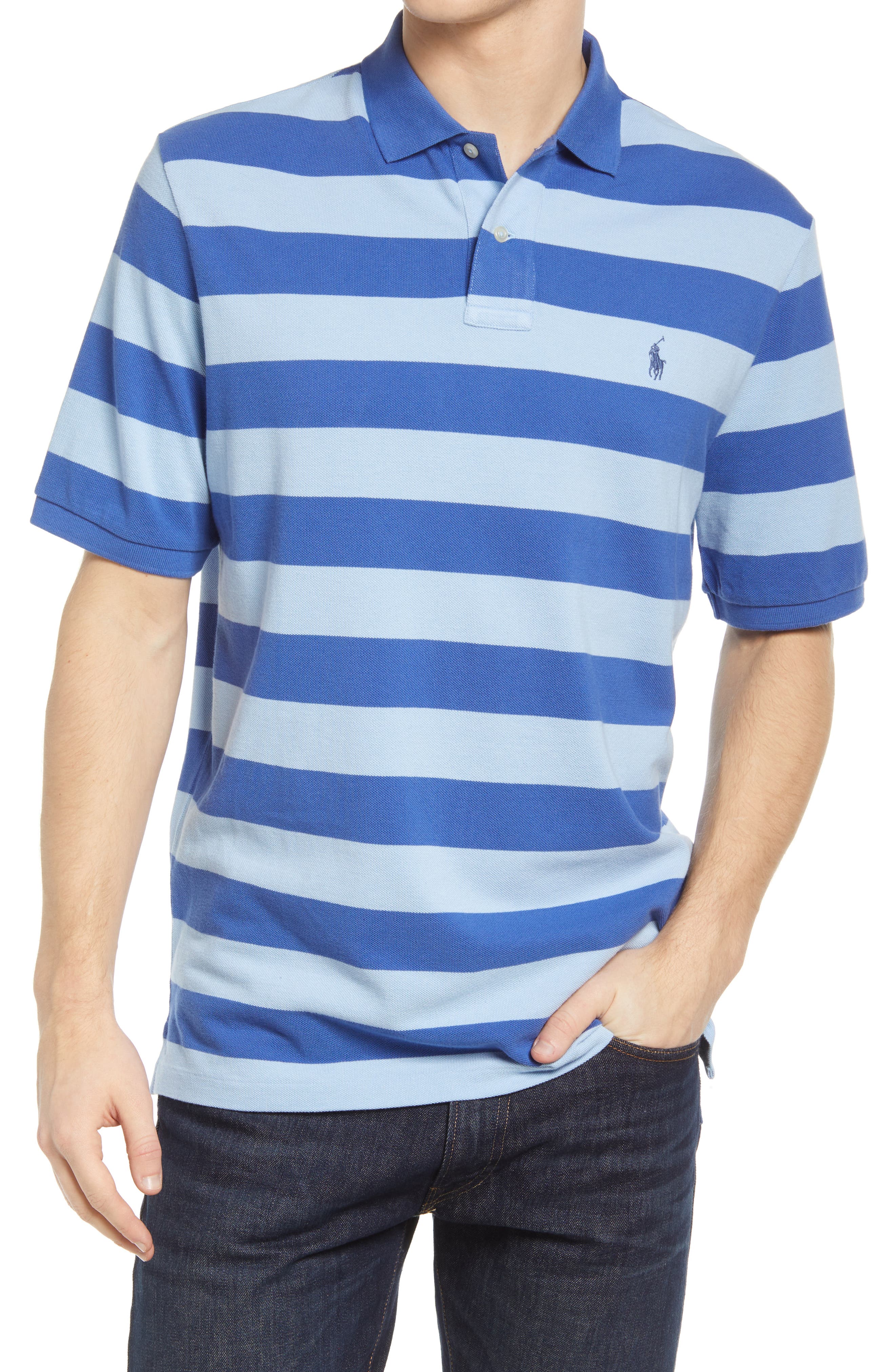 POLO RALPH LAUREN Men's Stripe Pique Polo