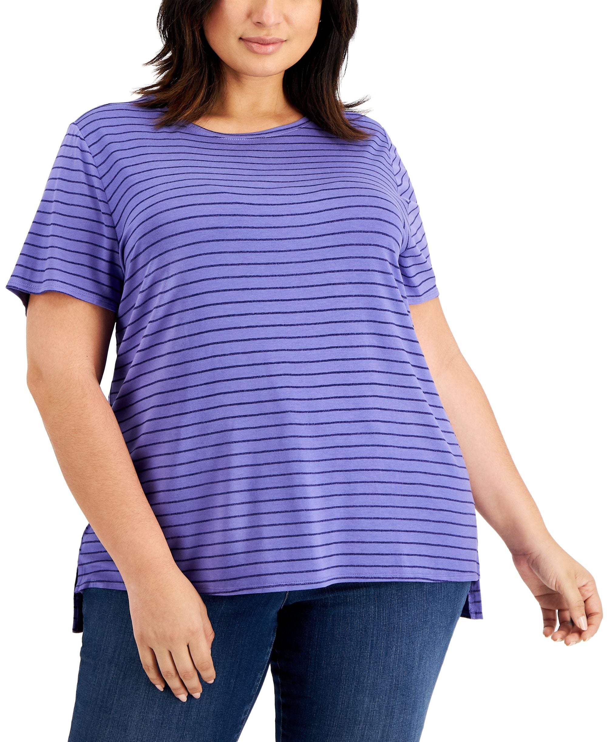 Alfani Plus Size Striped Top