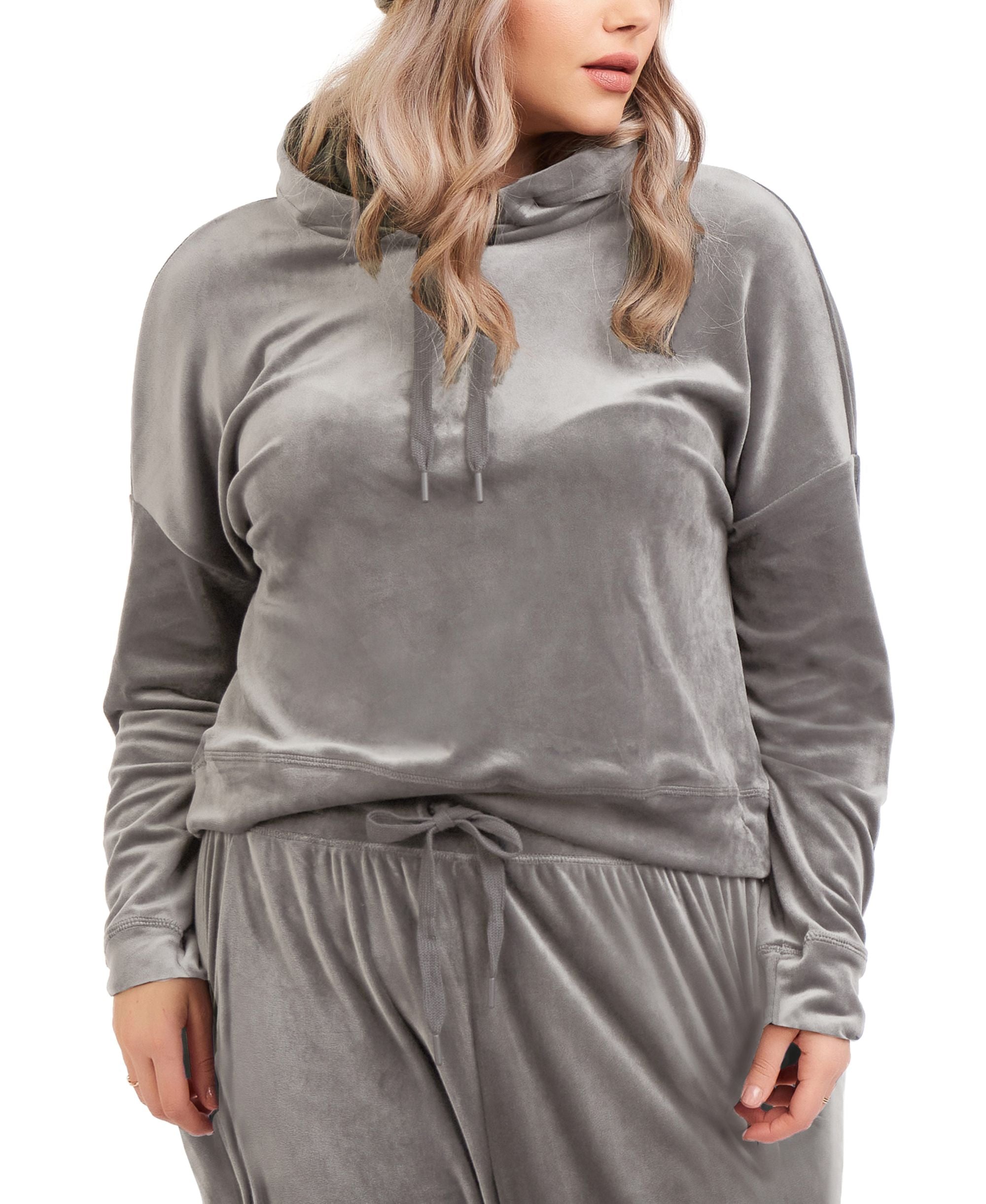 Black Tape Trendy Plus Size Drop Shoulder Hoodie