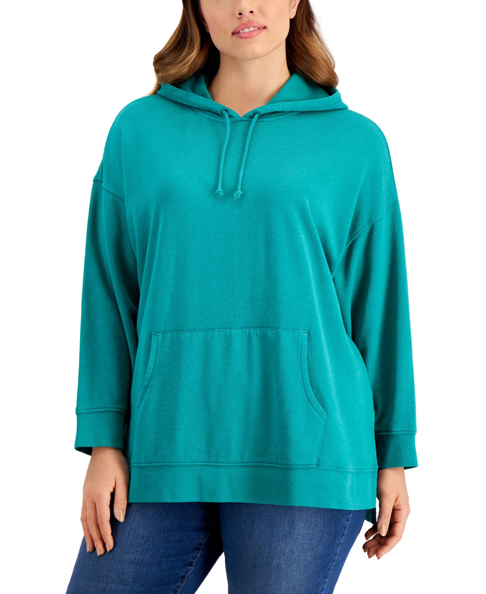 Style & Co Plus Size Solid Oversized Hoodie
