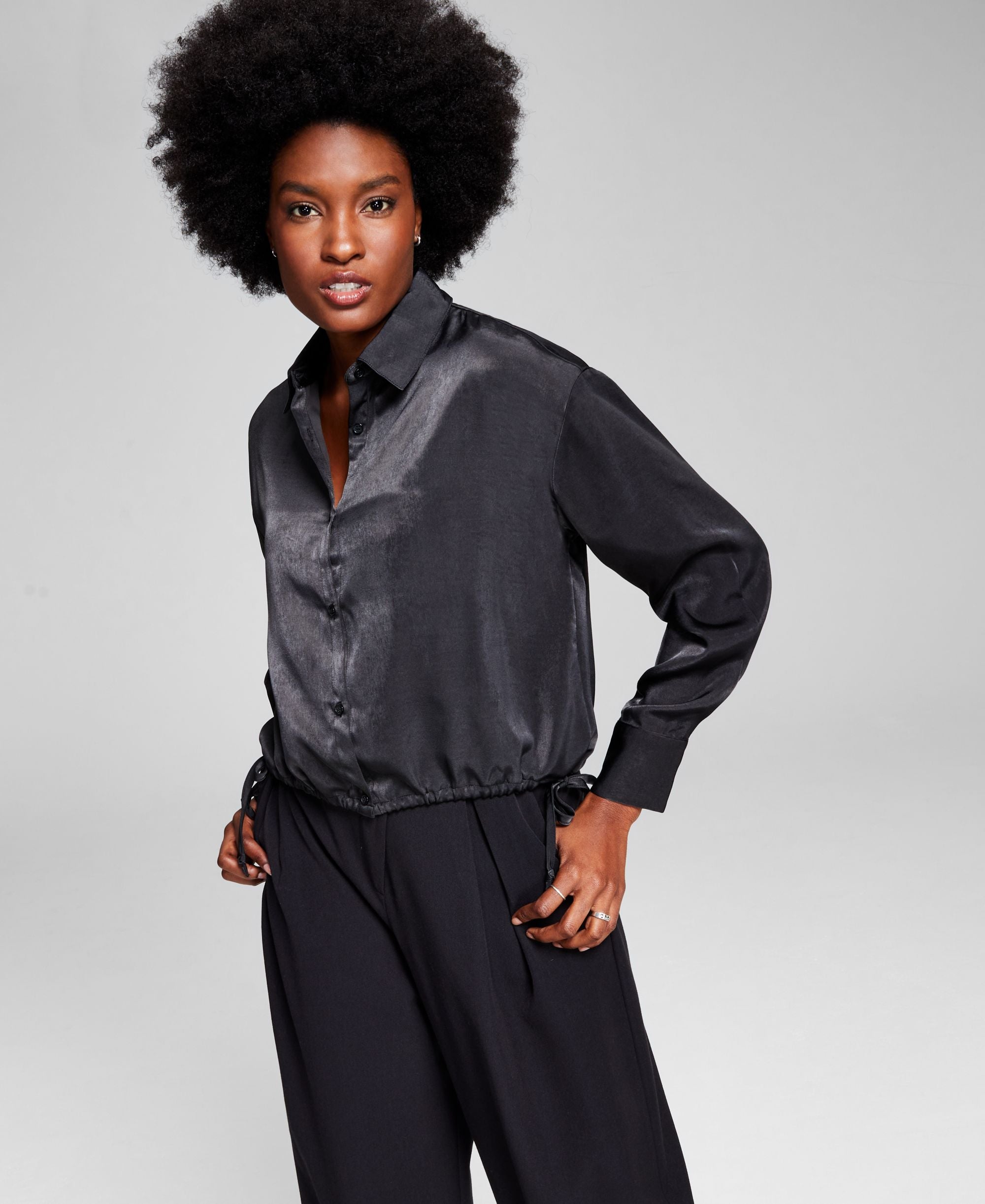 Now This Womens Cinch Waist Shirt