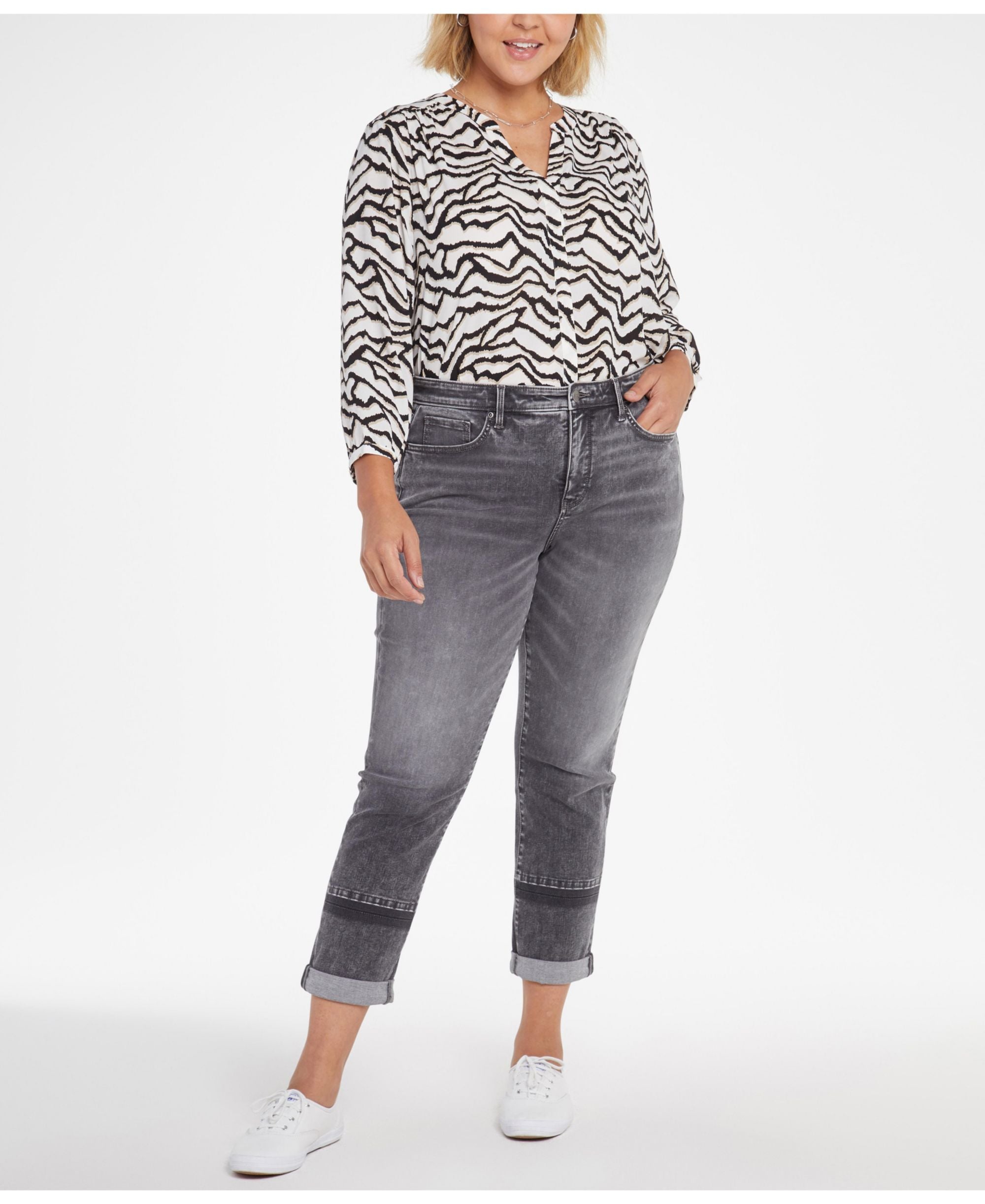 Plus Size Margot Girlfriend with Roll Cuffs Jeans