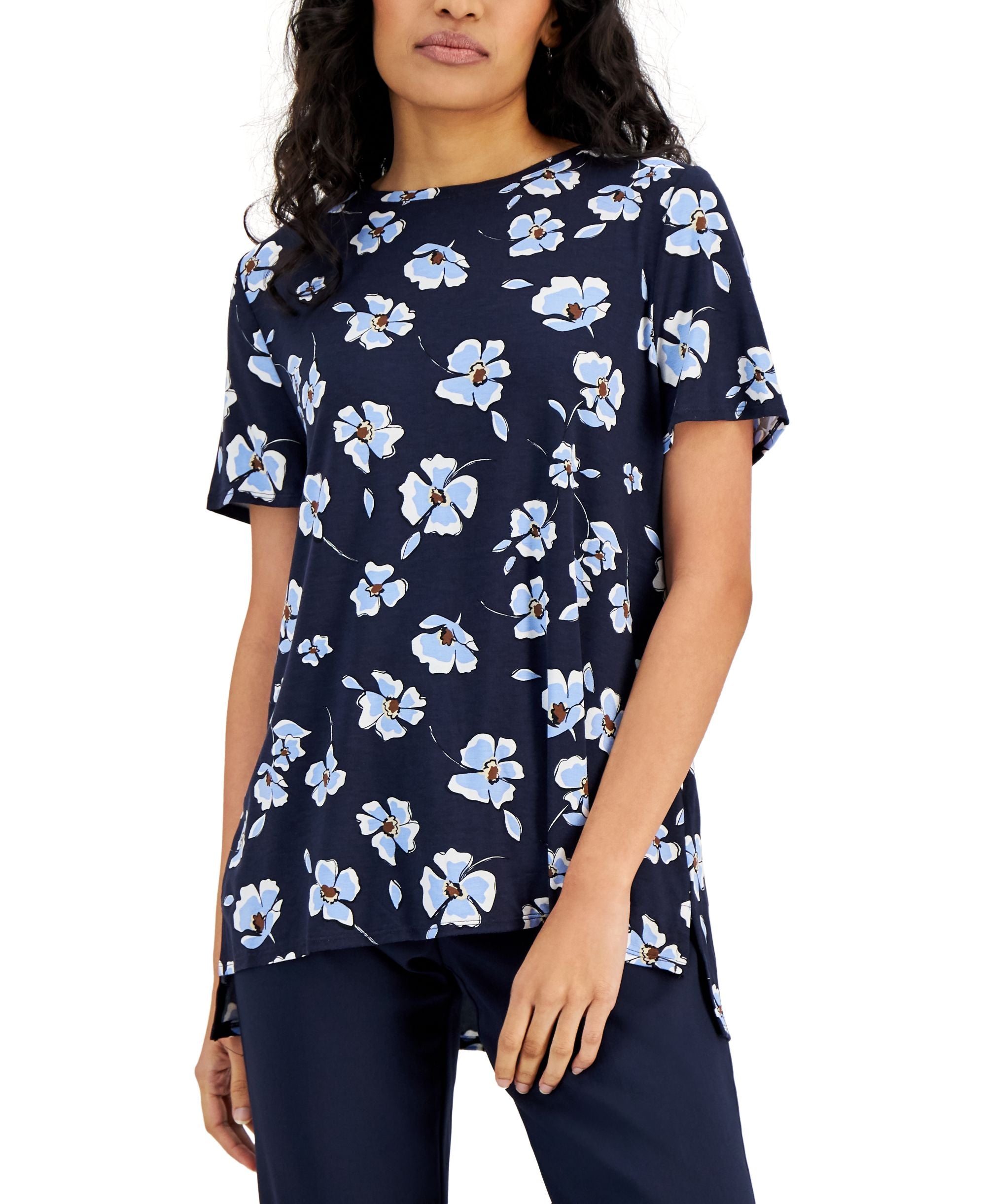 Alfani Petite Floral Print T-Shirt