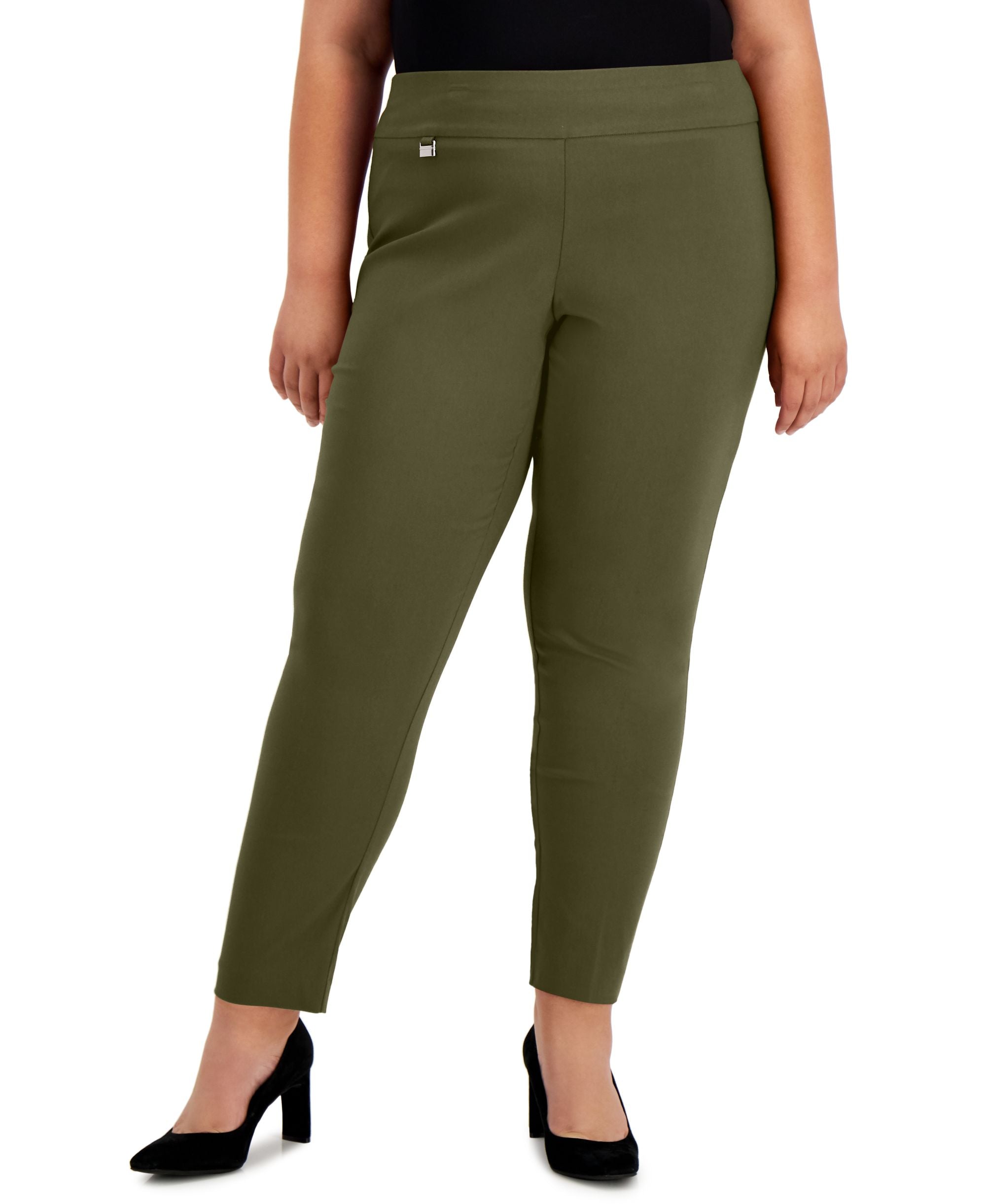 Plus Size Tummy-Control Pull-On Skinny Pants