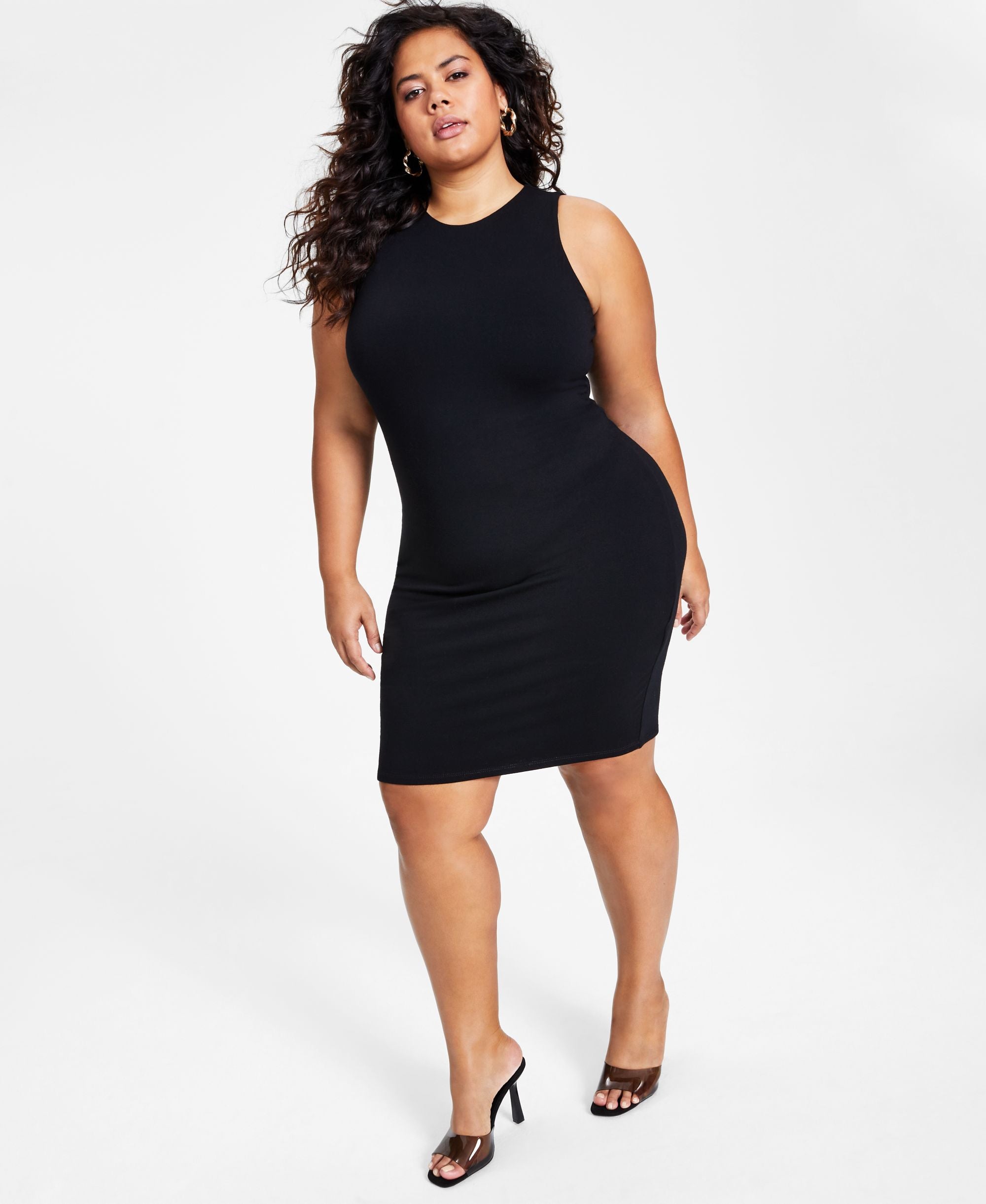 Bar III Trendy Plus Size Bodycon Crepe Dress