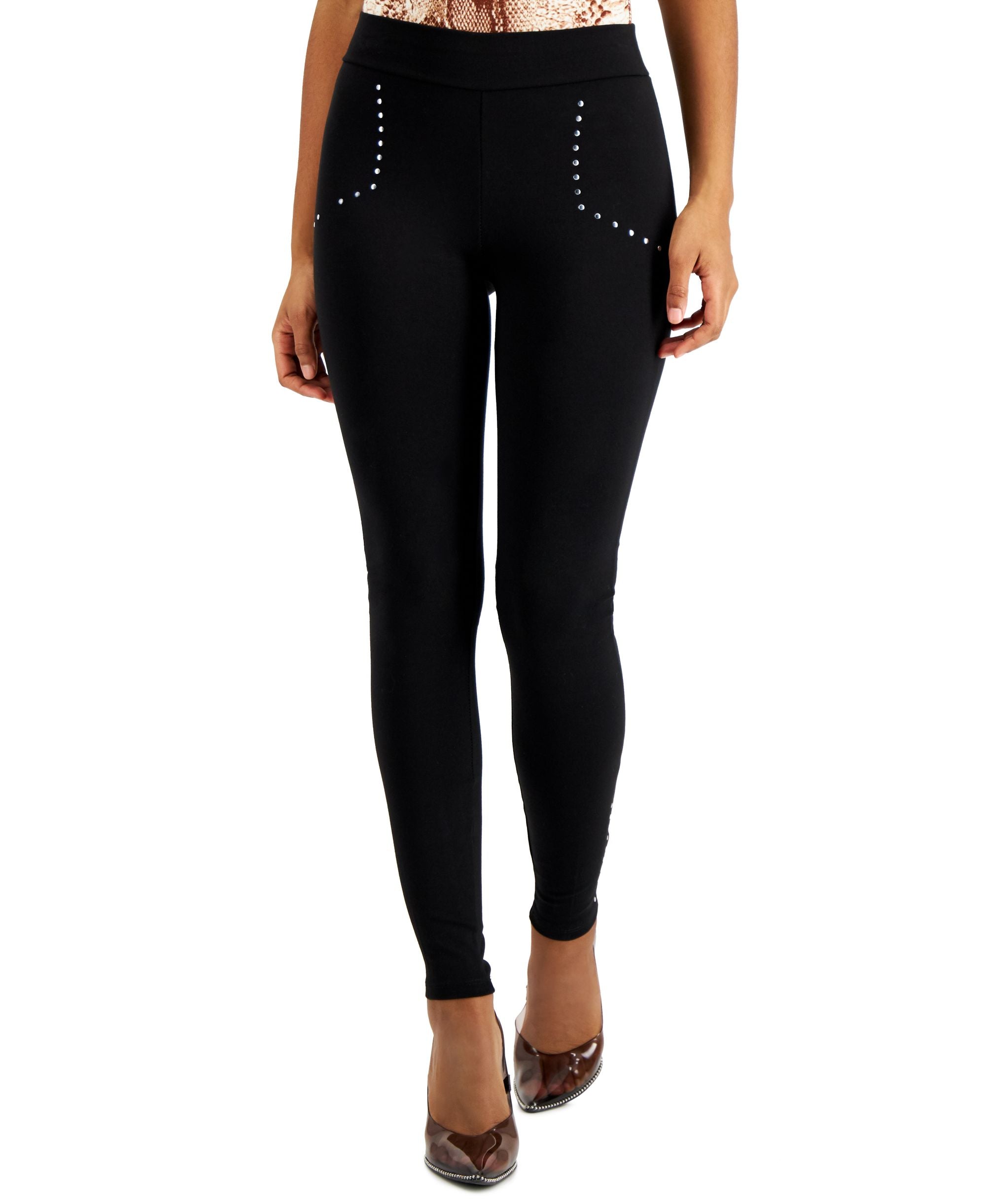 Bar III Studded Ponte Knit Leggings