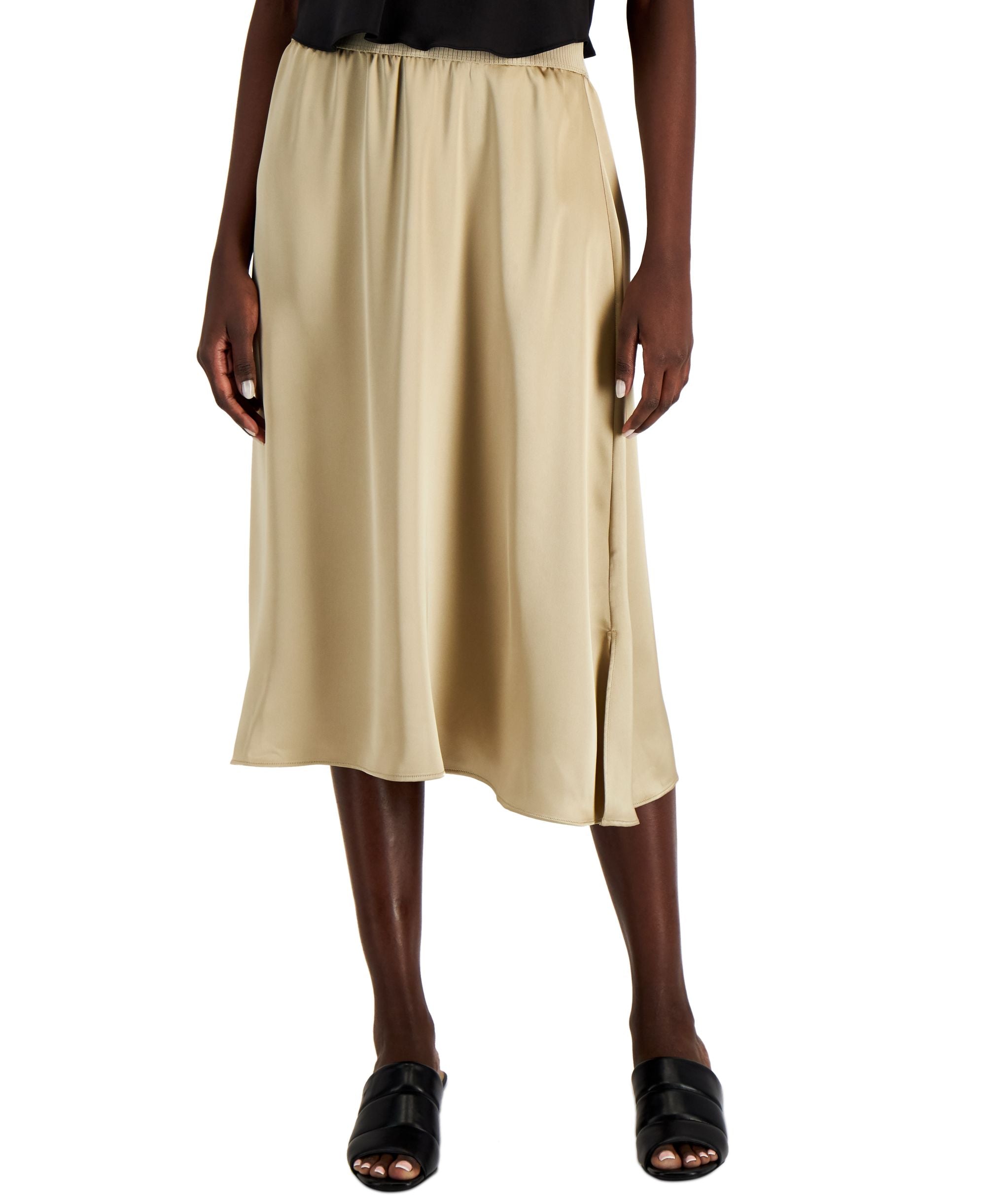 Alfani Ribbed Waist Midi Skirt