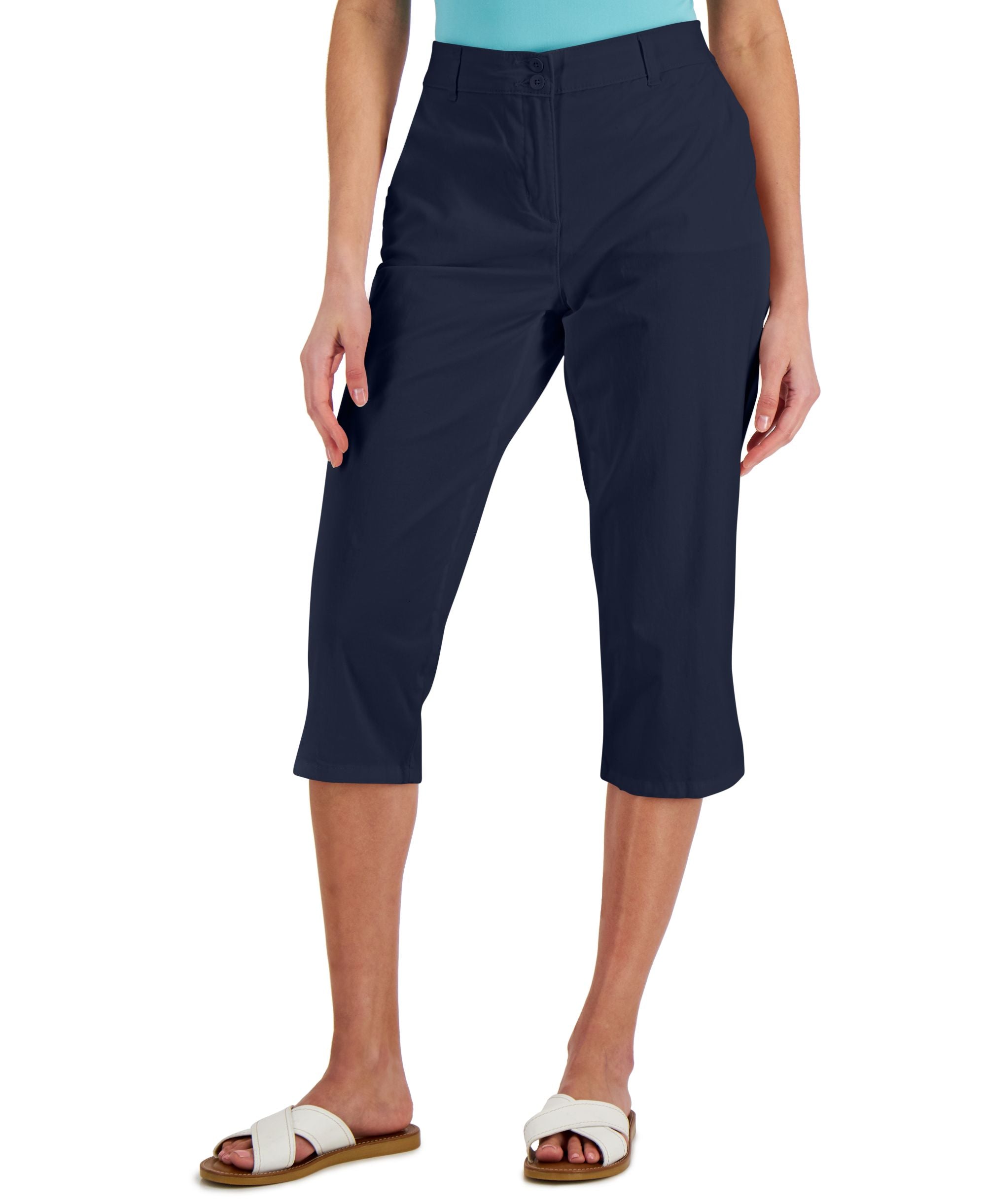 Petite Comfort-Waist Capri Pants