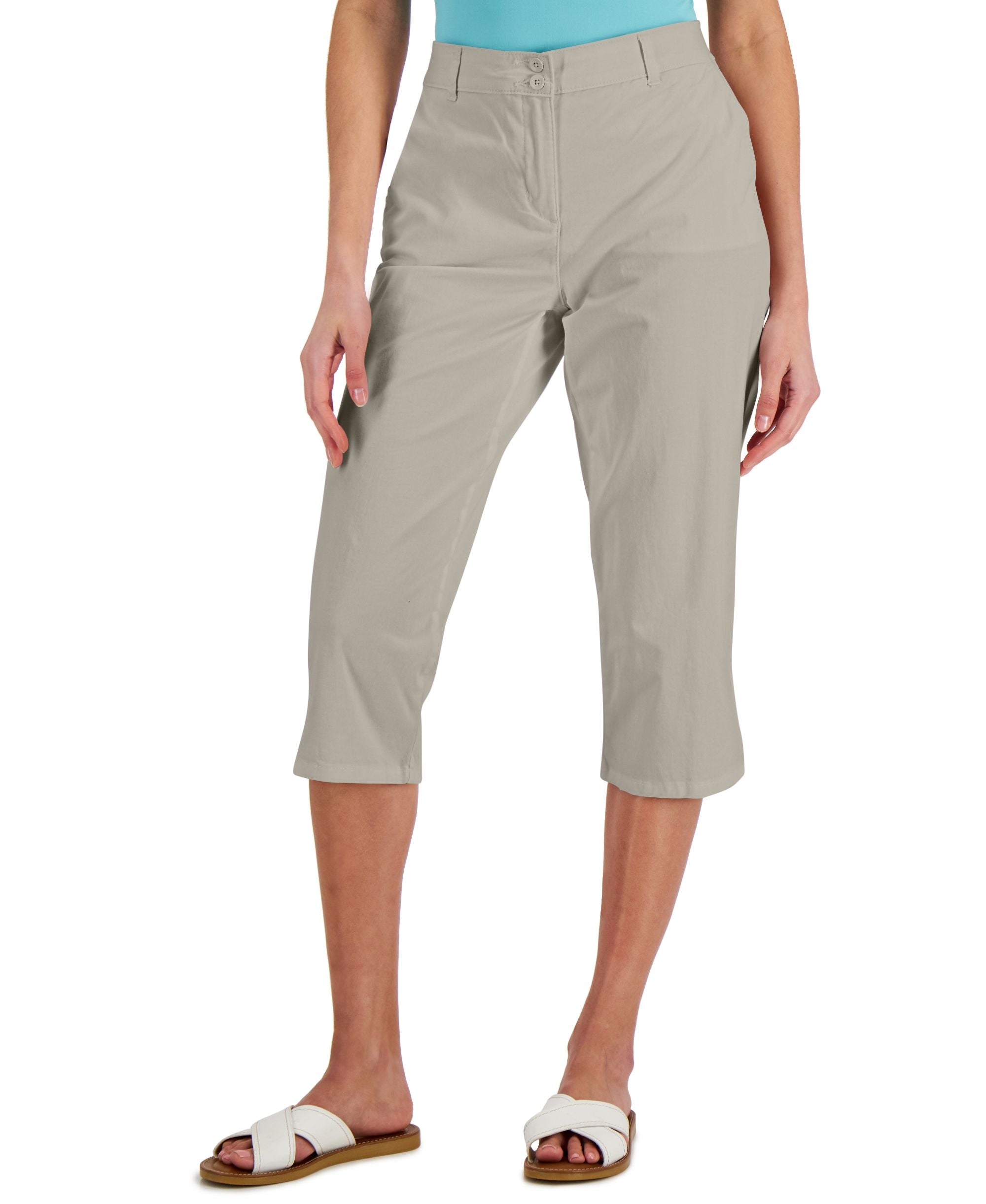 Women's Comfort-Waist Capri Pants