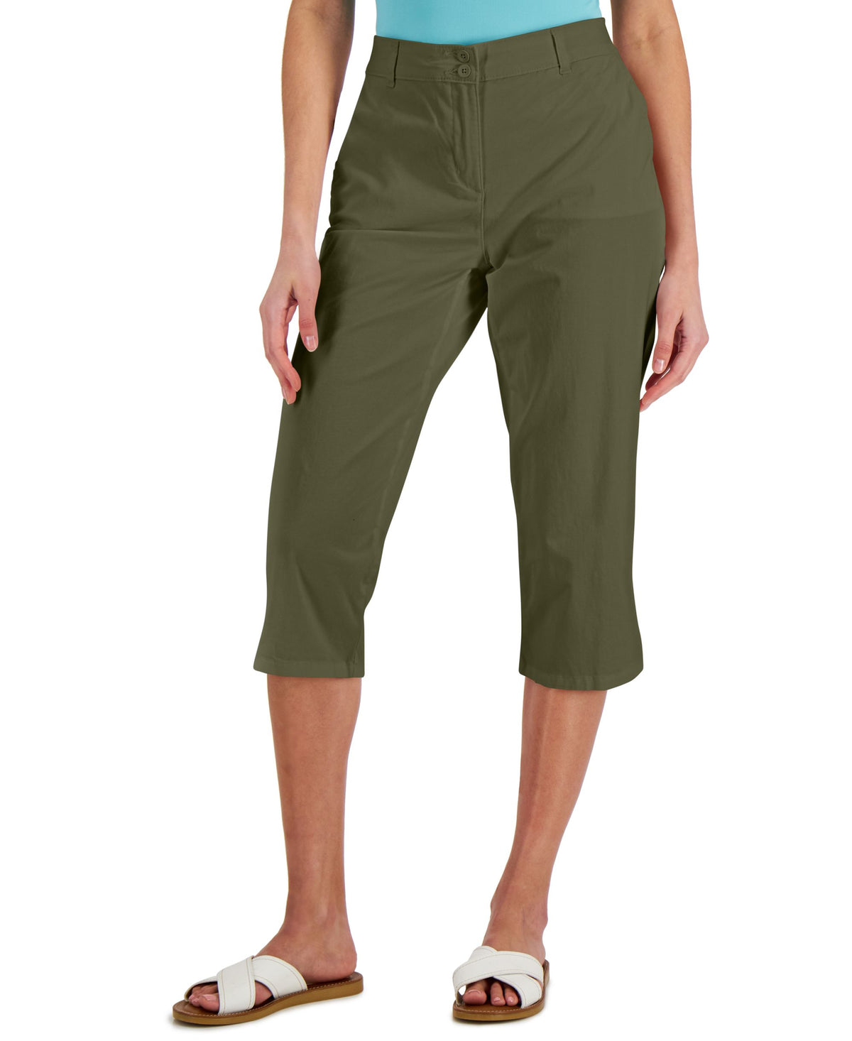 Petite Comfort-Waist Capri Pants
