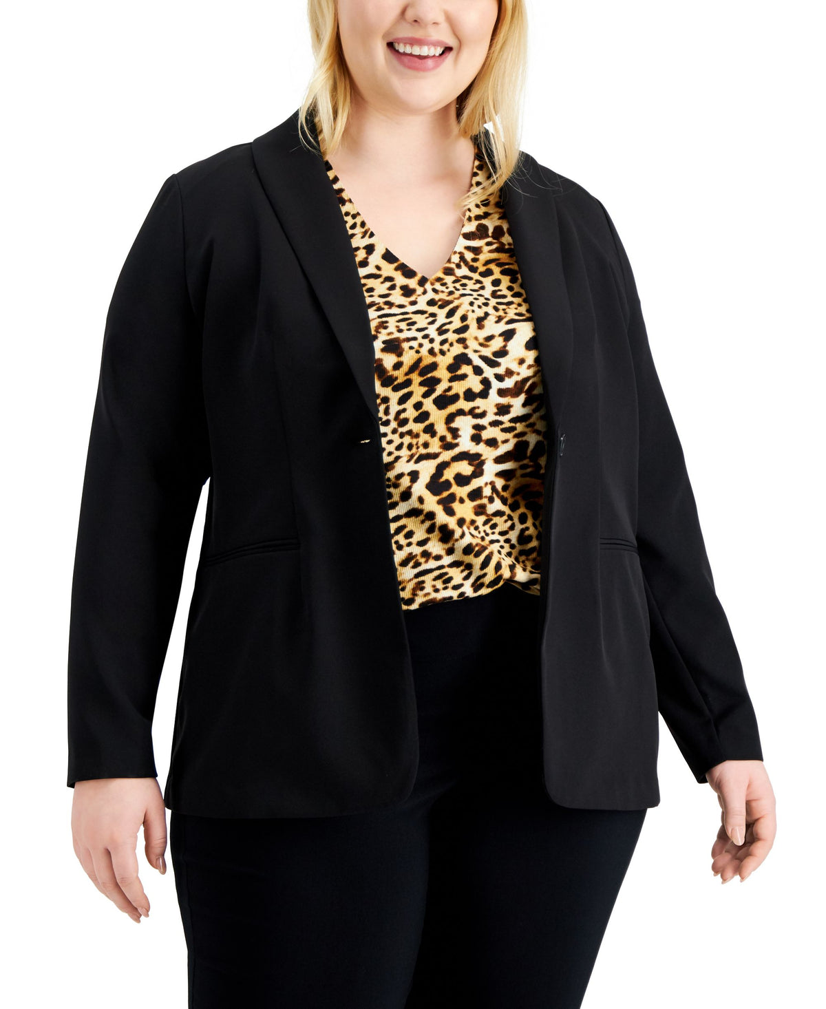 Alfani Plus Size Shawl Collar Blazer