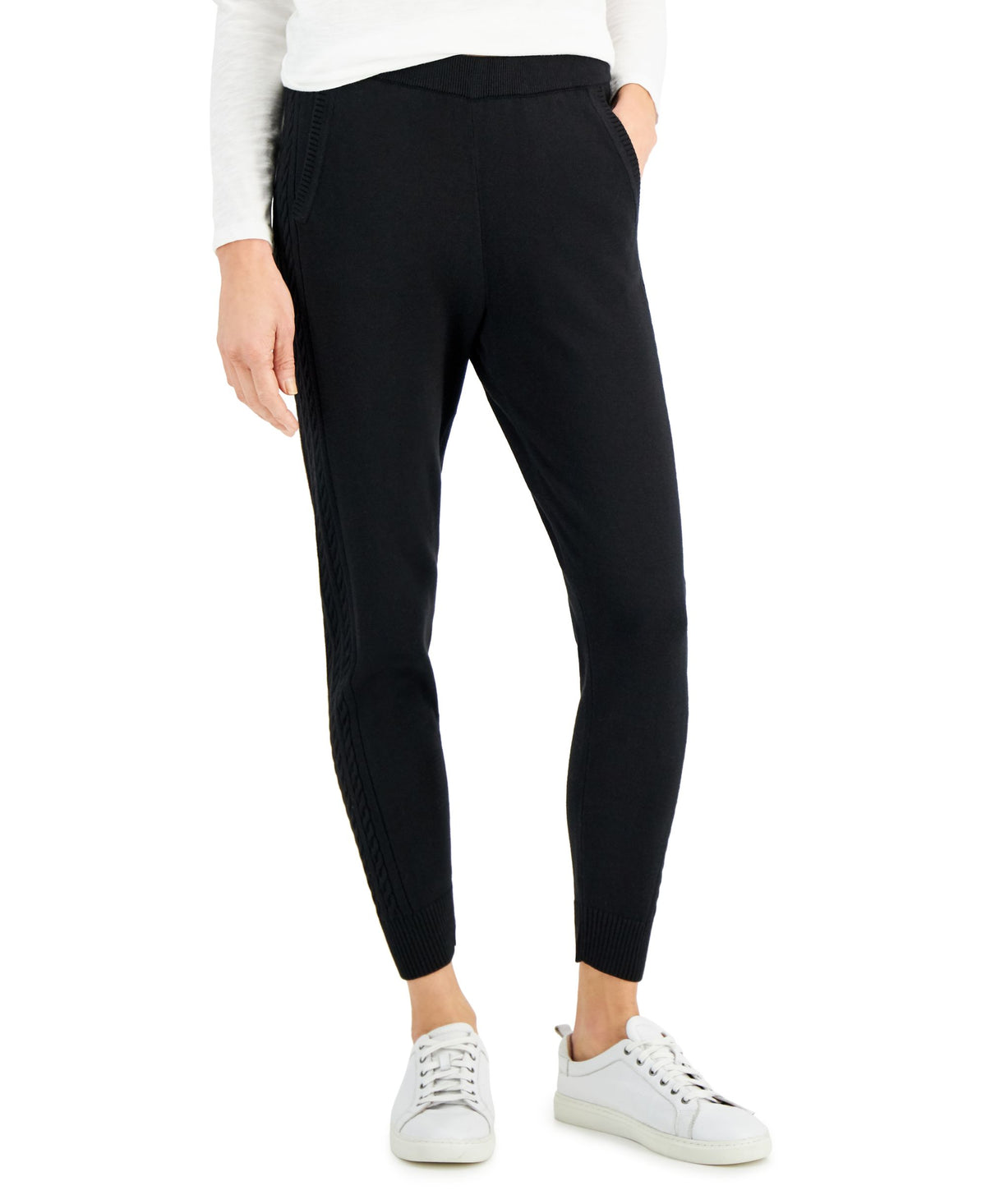 Charter Club Cable Knit Sweater Jogger Pants