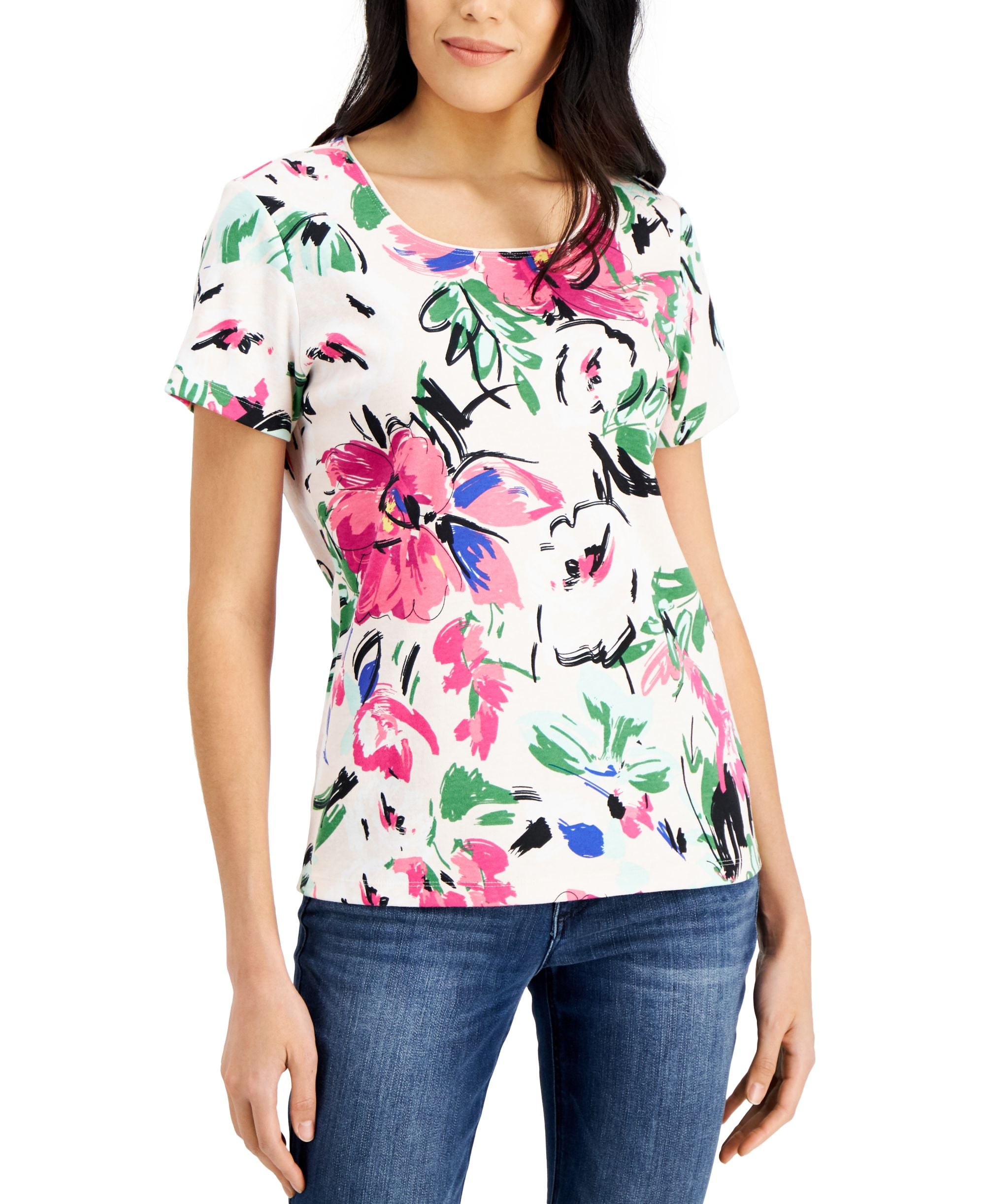 Karen Scott Printed Top