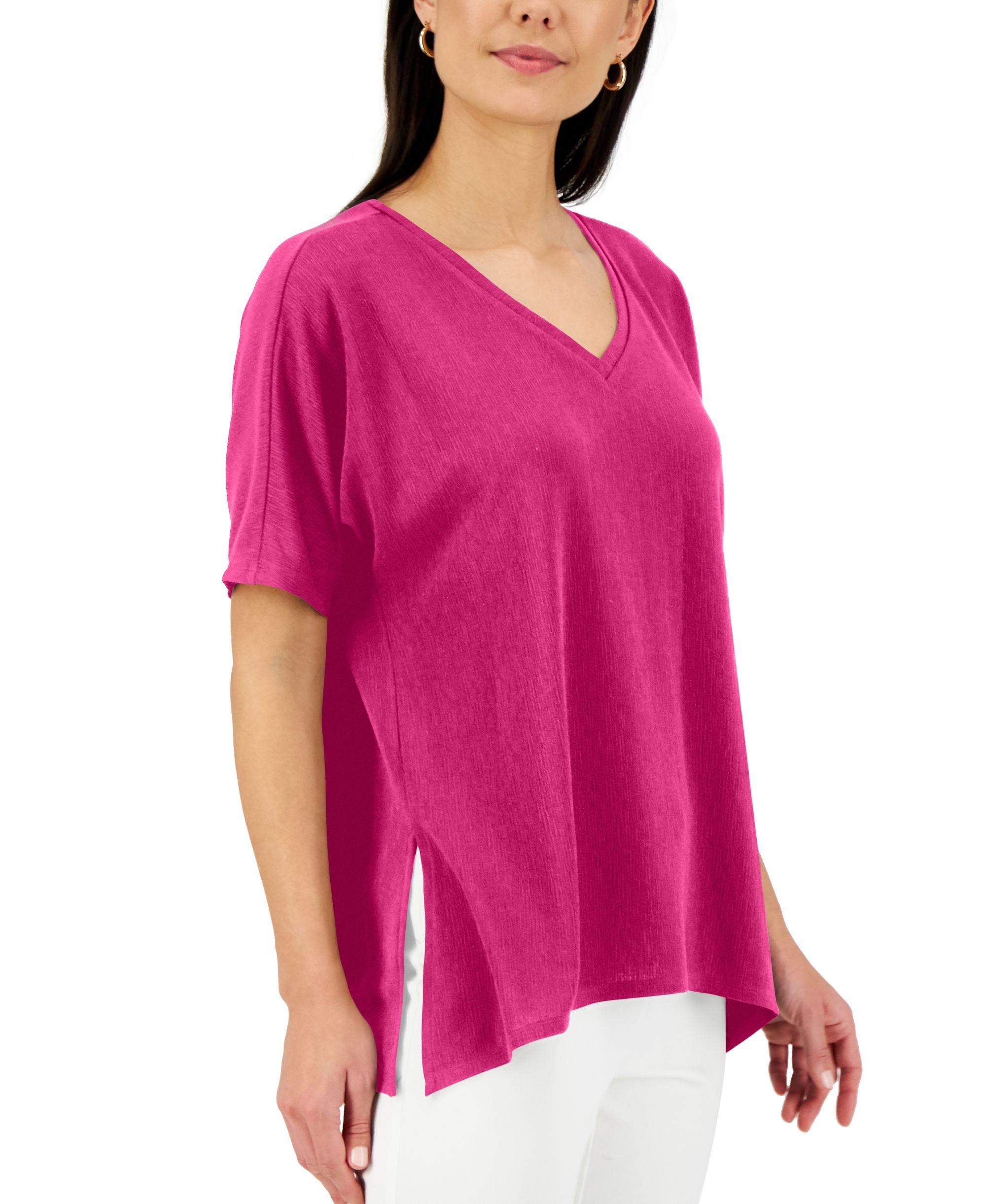 JM Collection Vented Hem Tunic