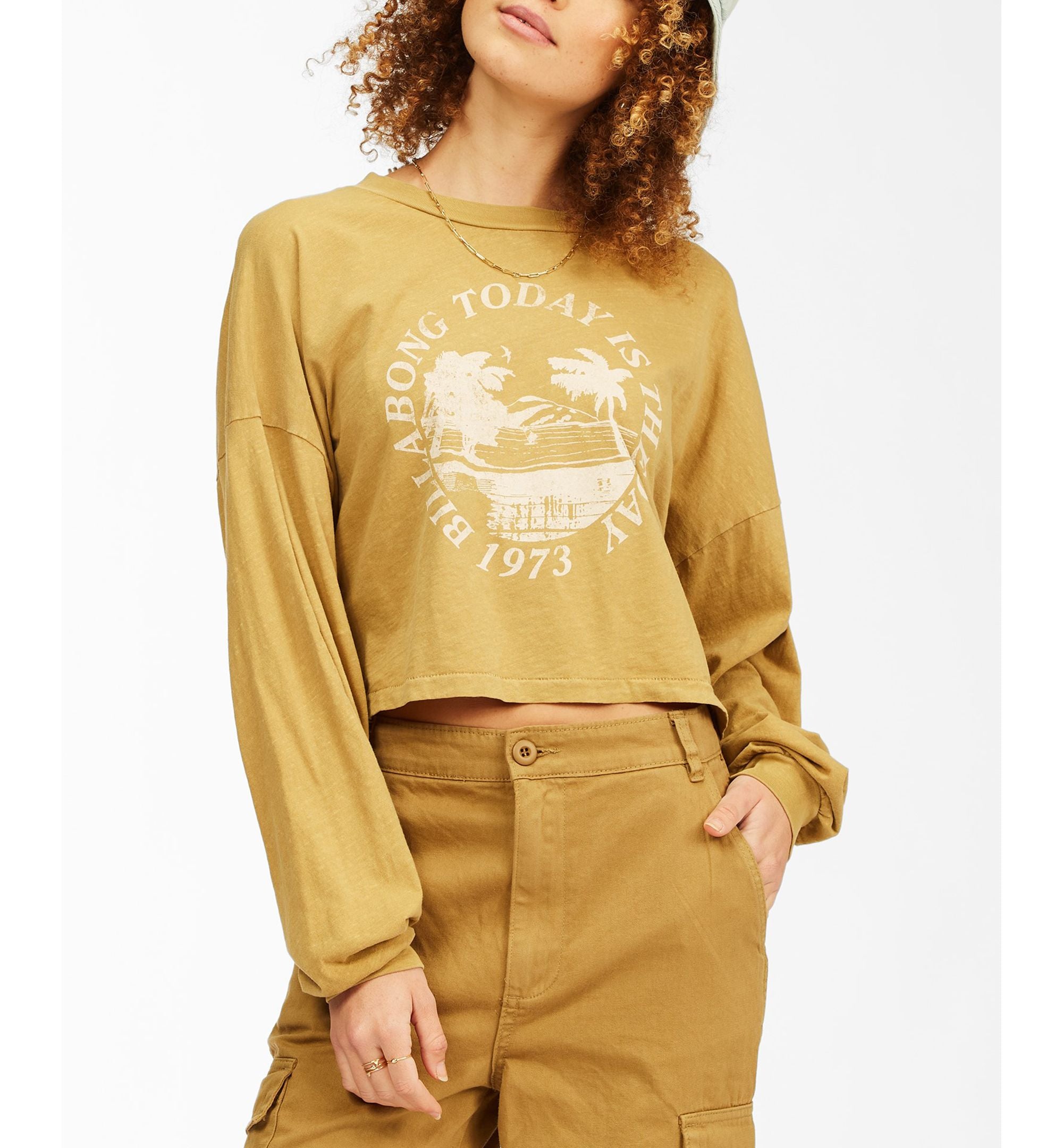 Billabong x Sincerely Jules Beach Boyfriend Crop Graphic Tee