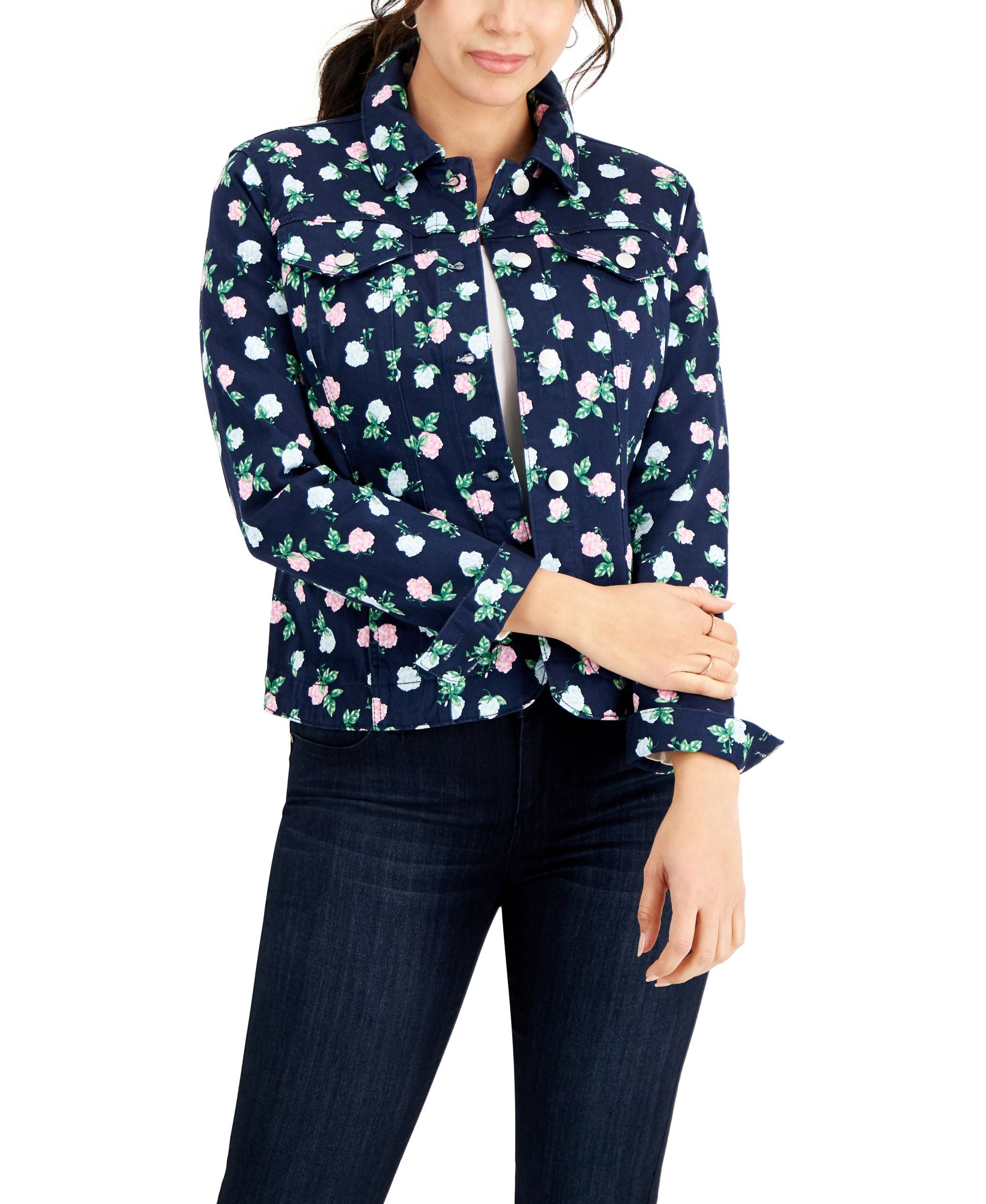 Charter Club Womens Hydrangea Jacket