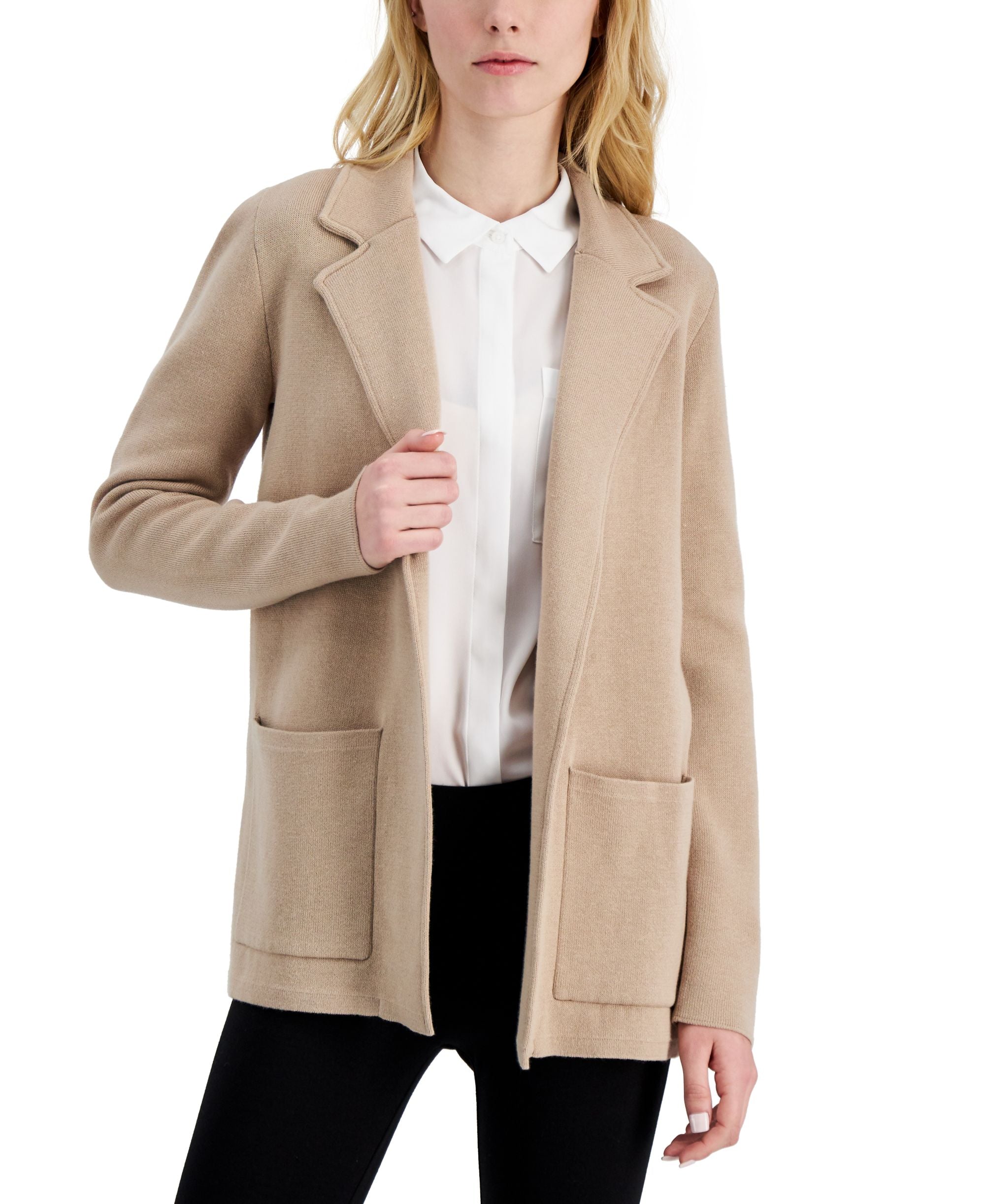 Petite Open-Front Cardigan