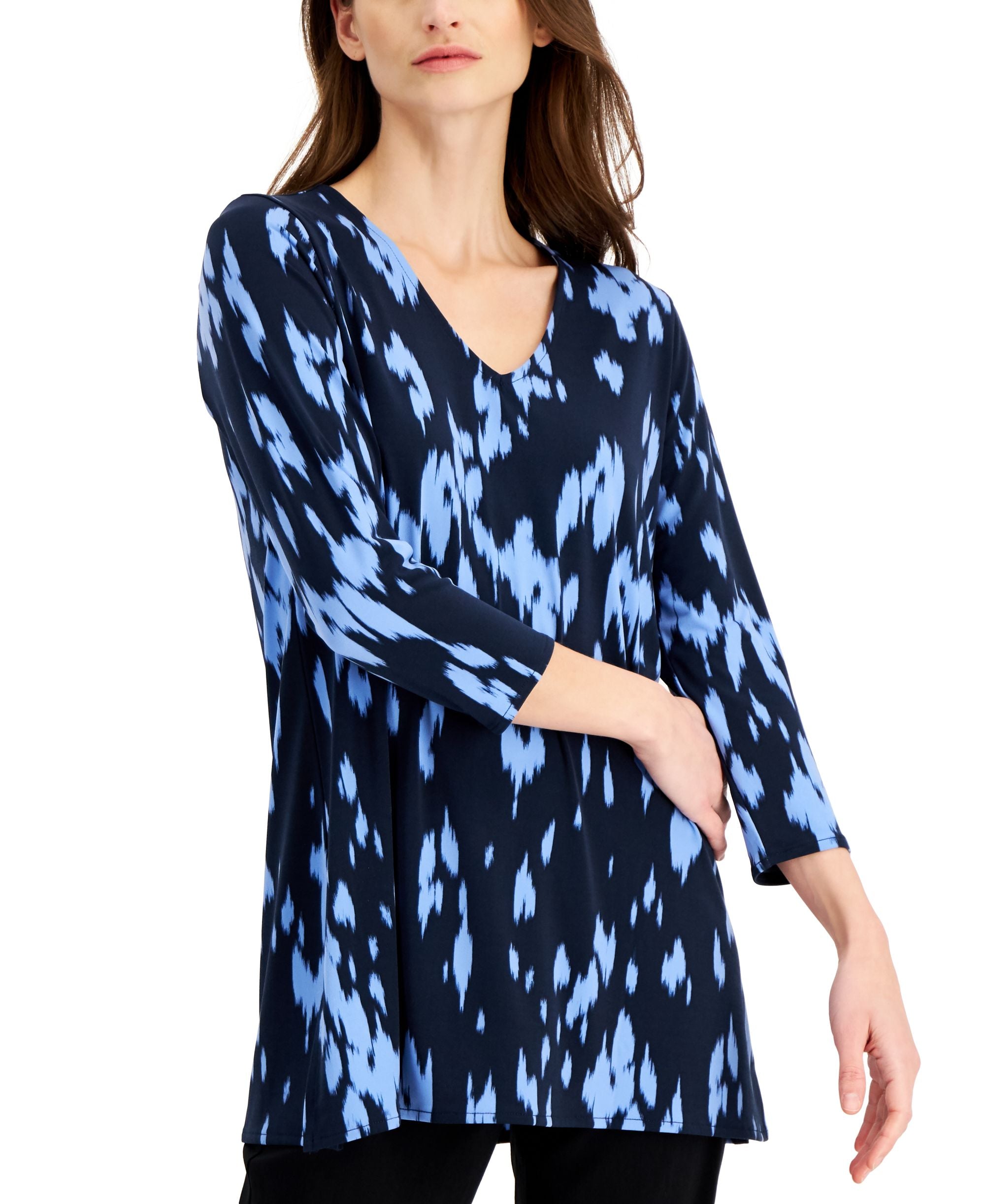 Alfani Petite Tie Dye Print Tunic