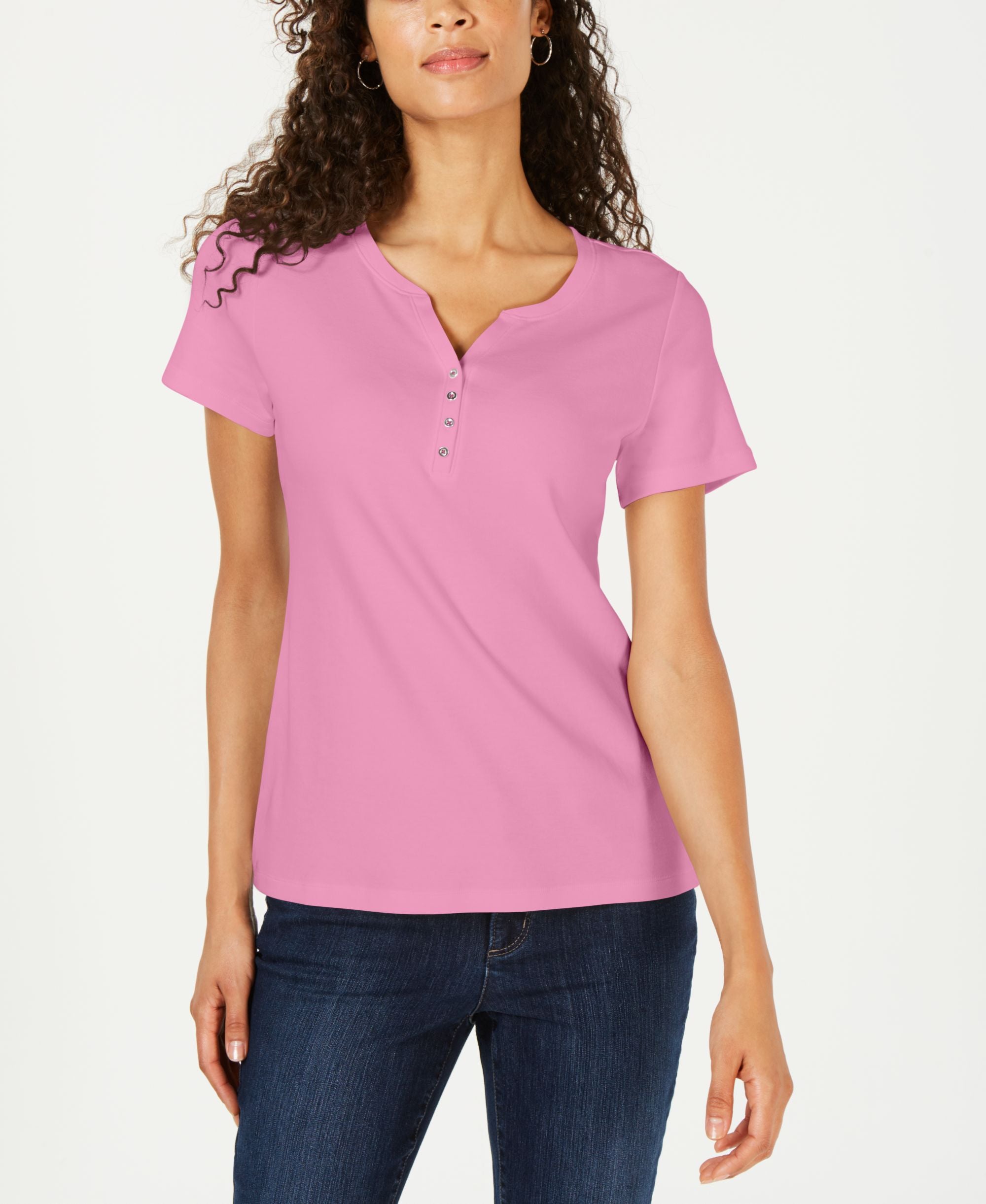 Short Sleeve Henley Top