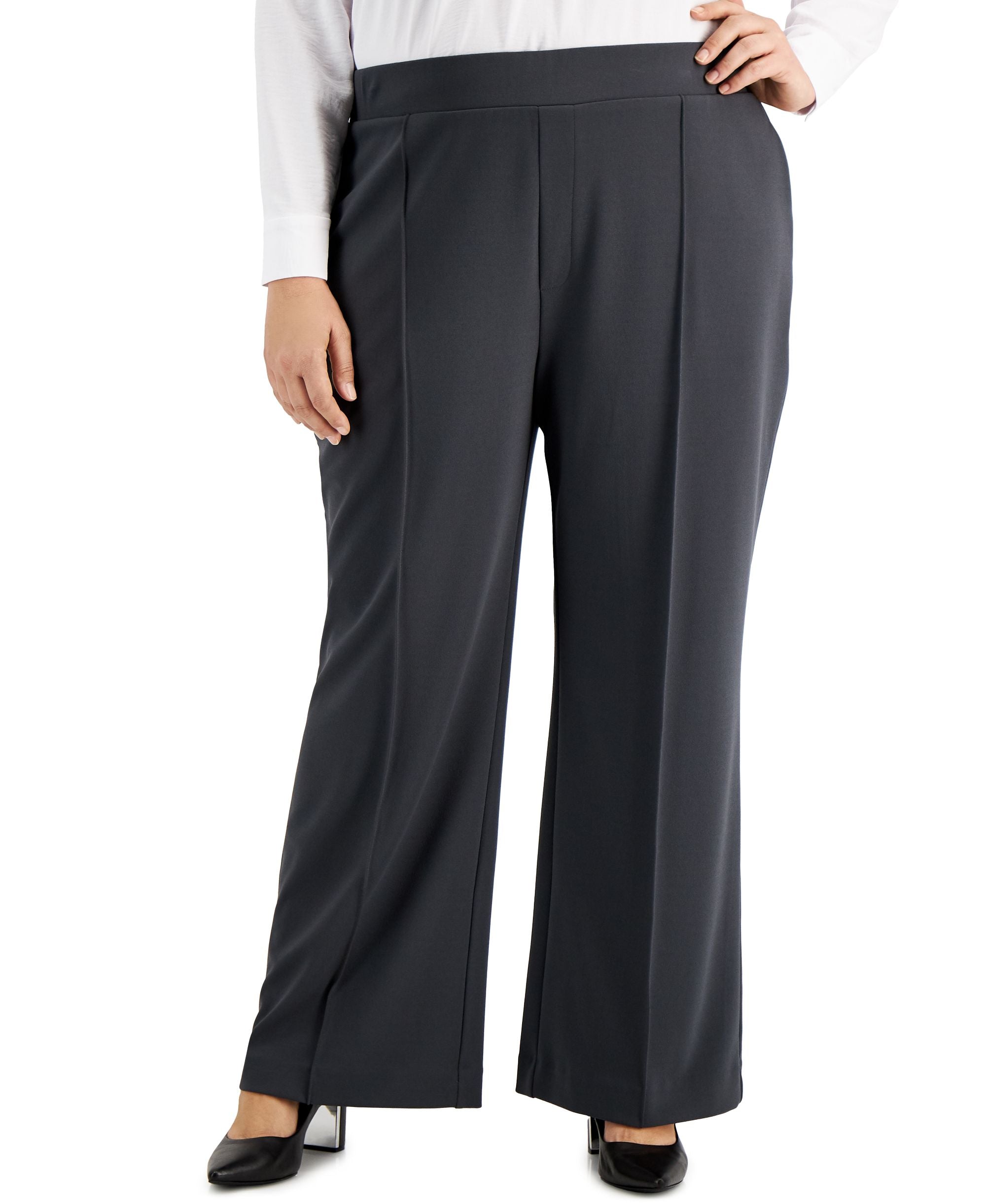 Alfani Plus Size Pull On Straight Pants
