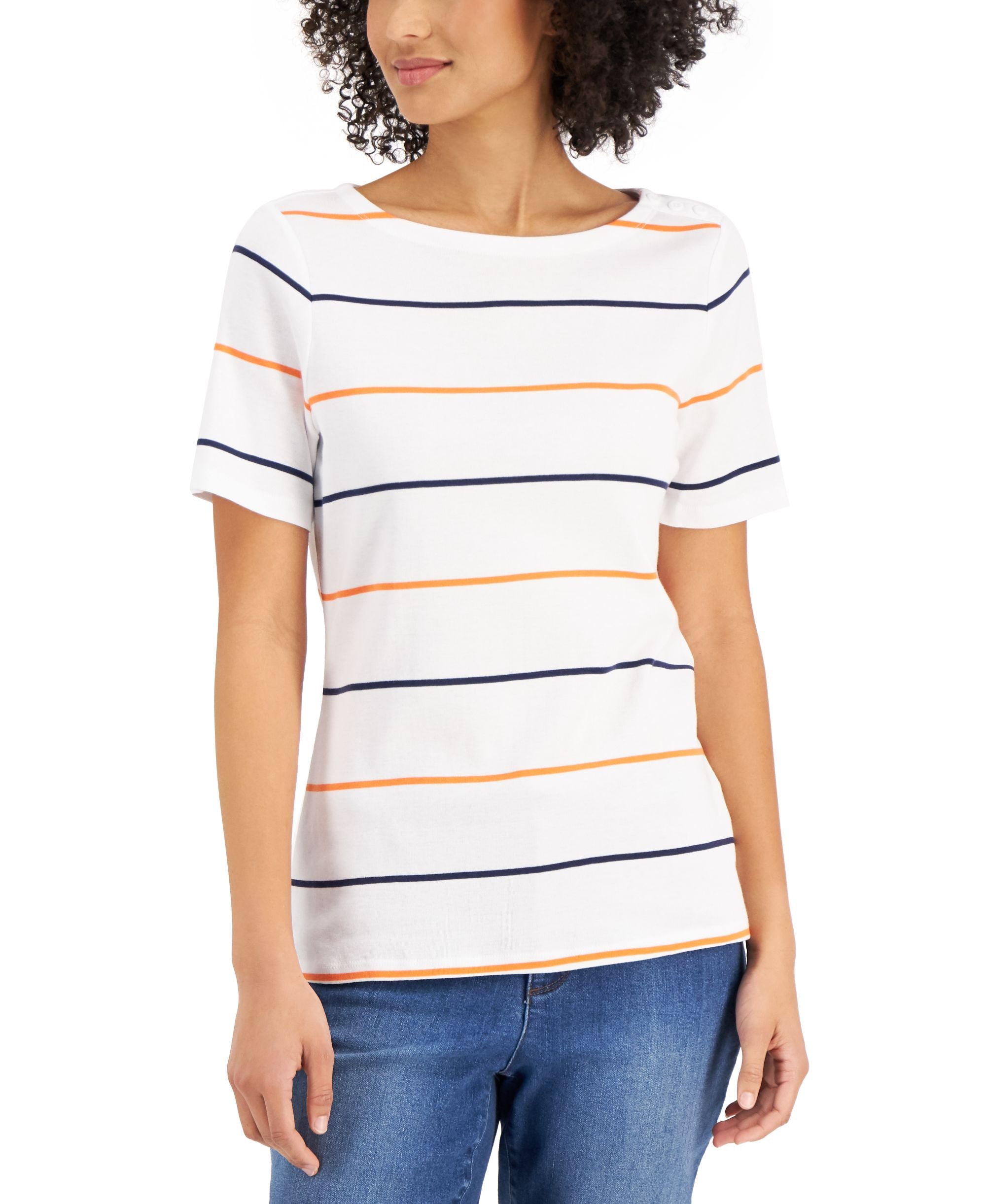 Charter Club Cotton Striped Top